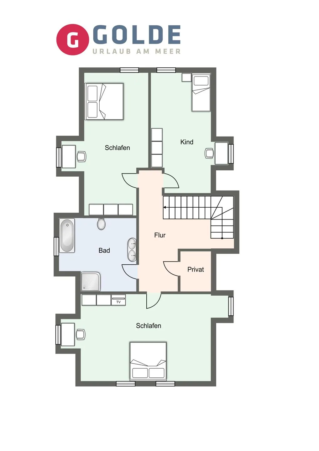Einzelhaus Reetdachhaus Dünenreiter Reetdachhaus Dünenreiter SPO Dorf - Grundriss