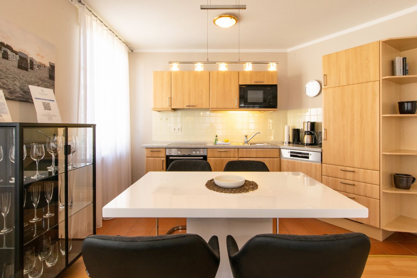 Inselstrand Inselstrand 215 Usedom - Essbereich mit Küchenzeile