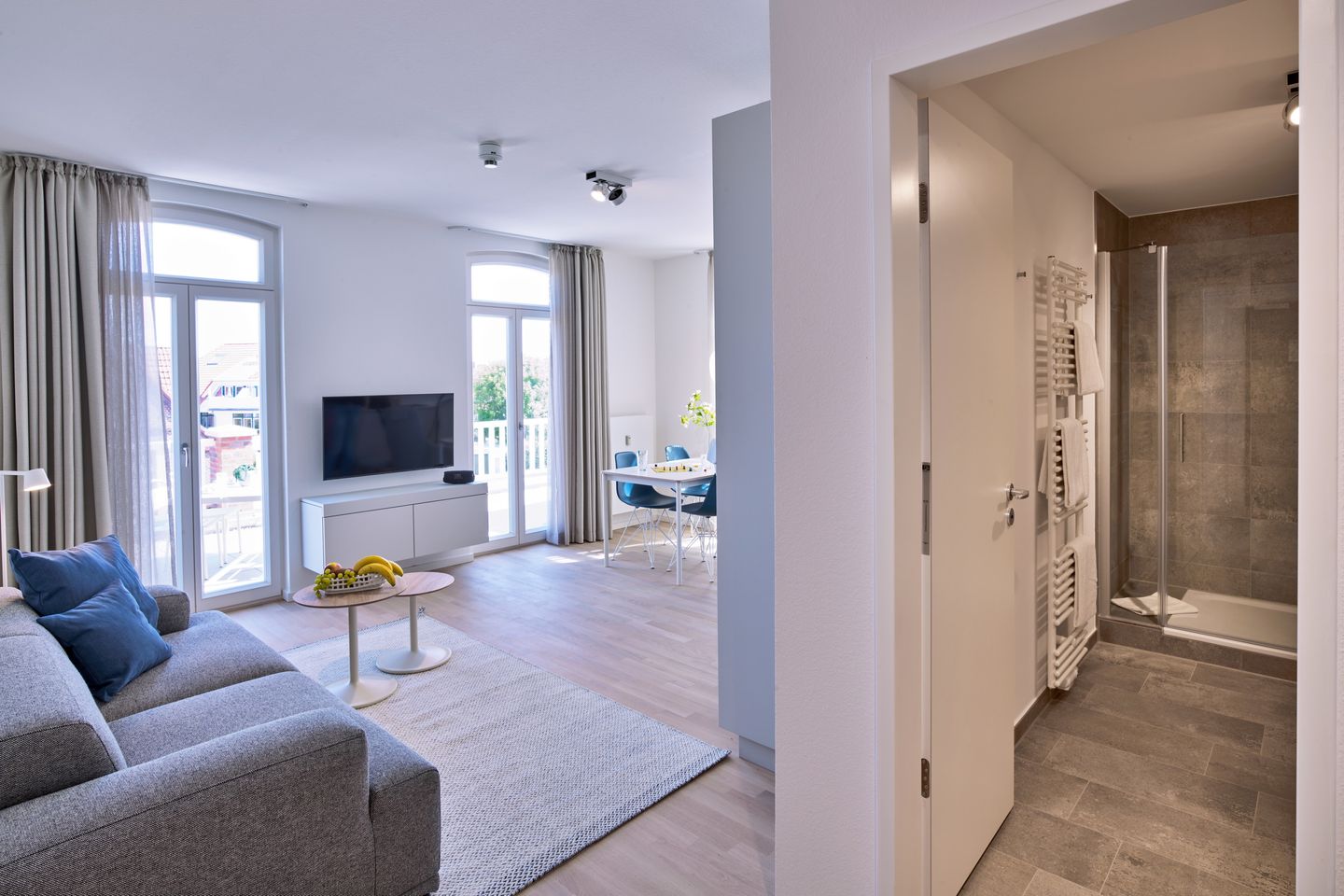 Lüttjeod Apartmentvilla Lüttjeod Apartmentvilla 08 Langeoog - Flur mit Blick zum Wohnzimmer