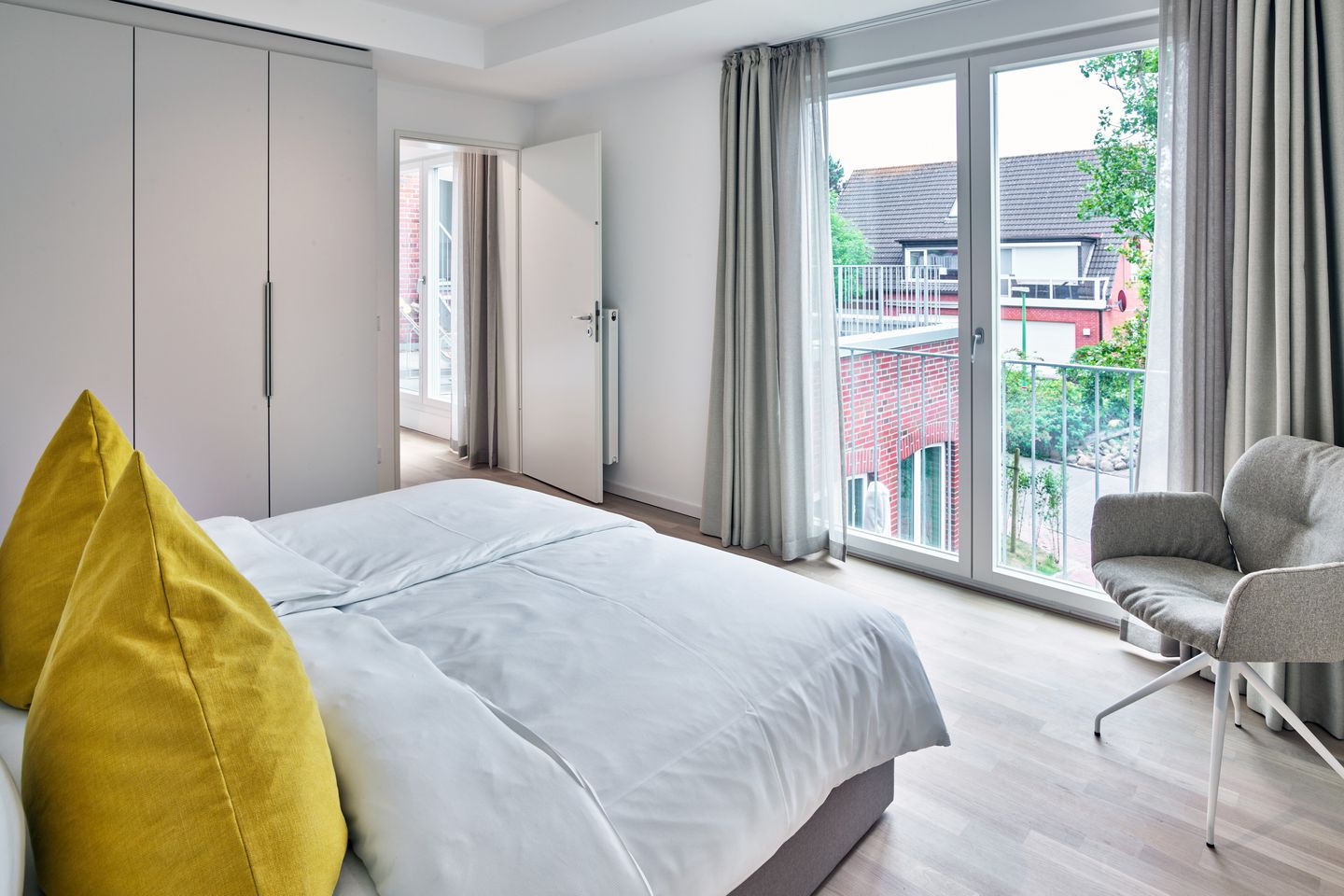 Lüttjeod Apartmentvilla Lüttjeod Apartmentvilla 09 Langeoog - Schlafzimmer mit Doppelbett