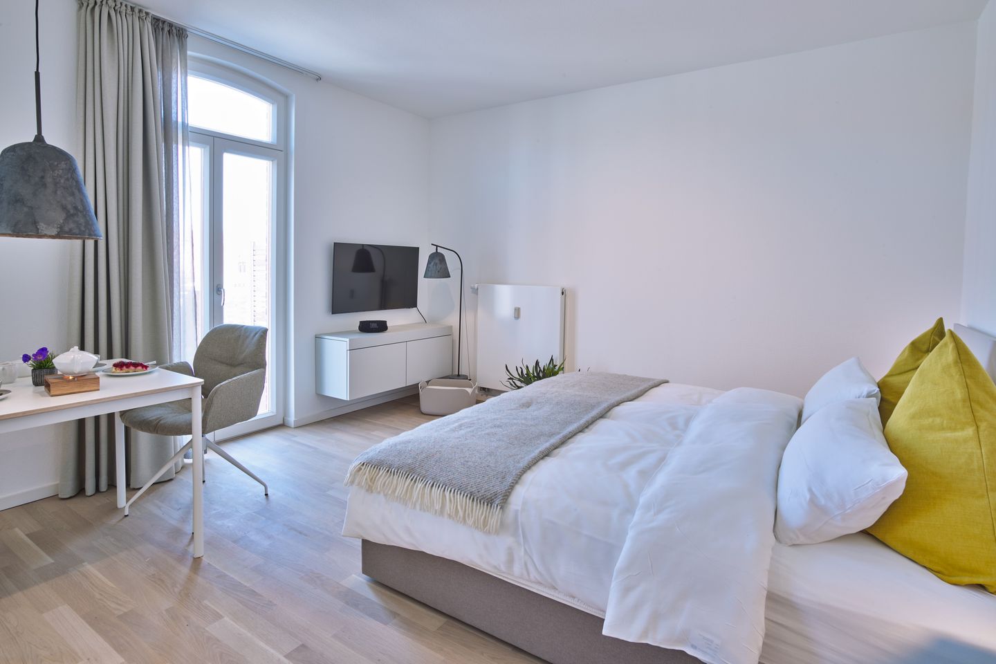 Lüttjeod Apartmentvilla Lüttjeod Apartmentvilla 14 Langeoog - Wohn-Essbereich mit Doppelbett