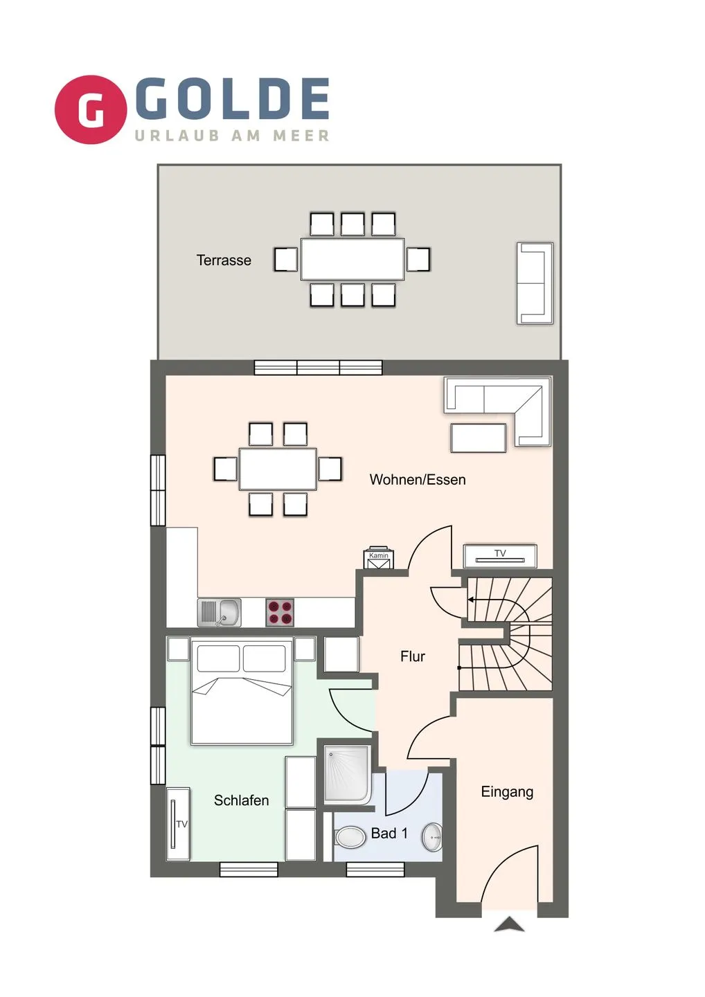 Summer Diek Ferienhaus Summerdiek 7 SPO Ording - Grundriss
