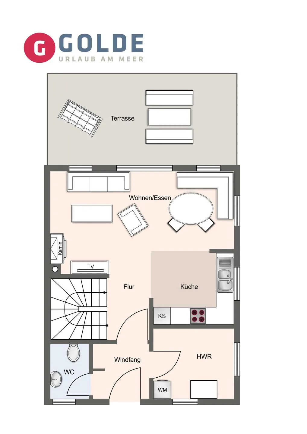 Ferienhaus Sonnenschein Sonnenschein SPO Dorf - Grundriss