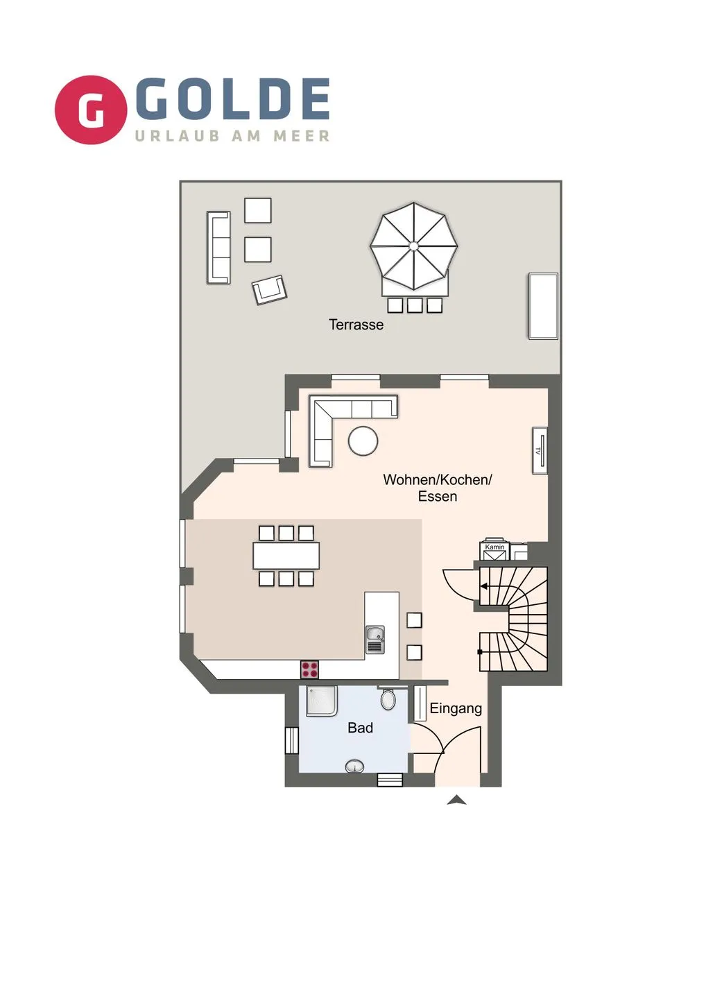 Summer Diek Reetdachhaus Summerdiek 9 SPO Ording - Grundriss