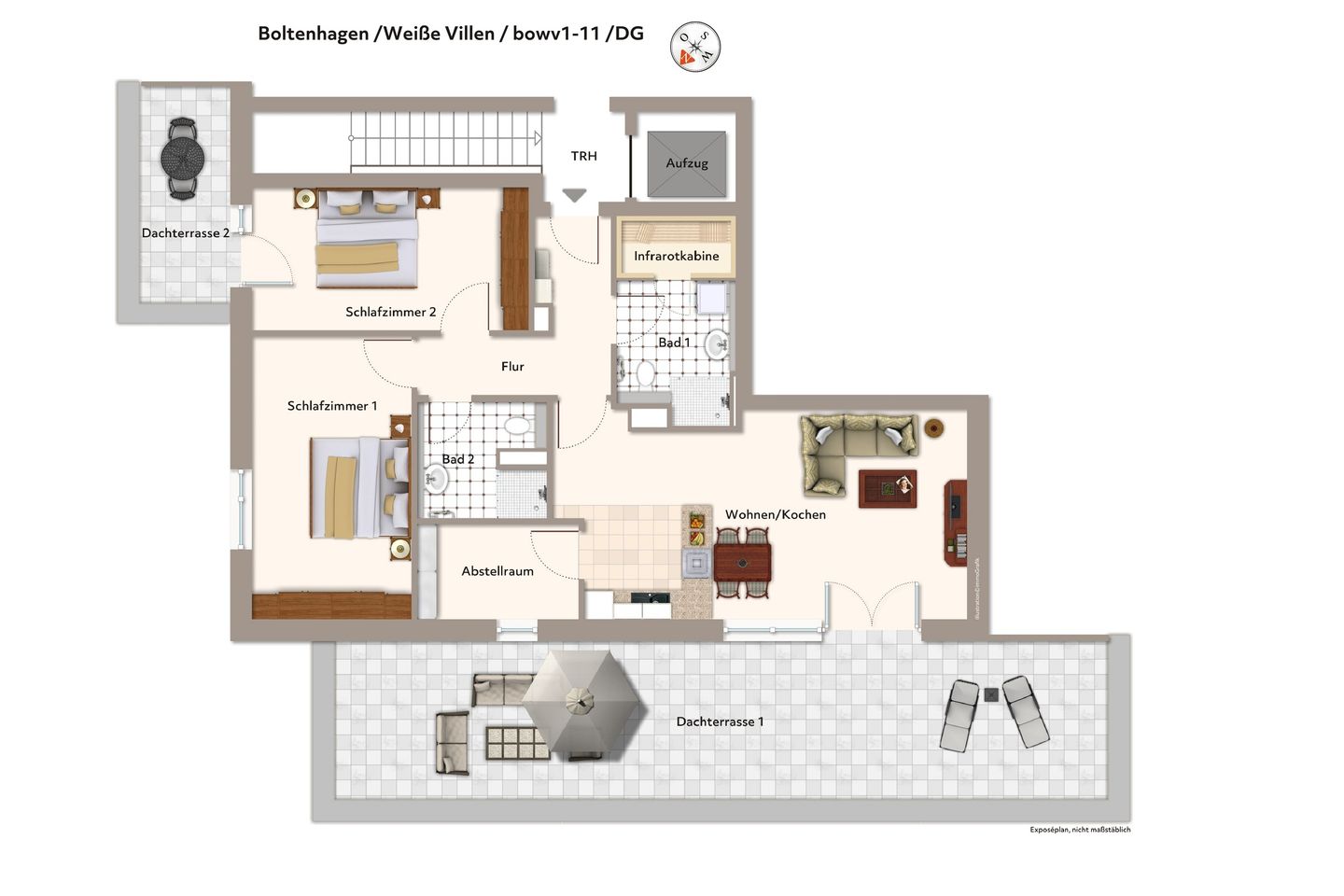 Weiße Villen Weiße Villen 1-11 Boltenhagen - Grundriss