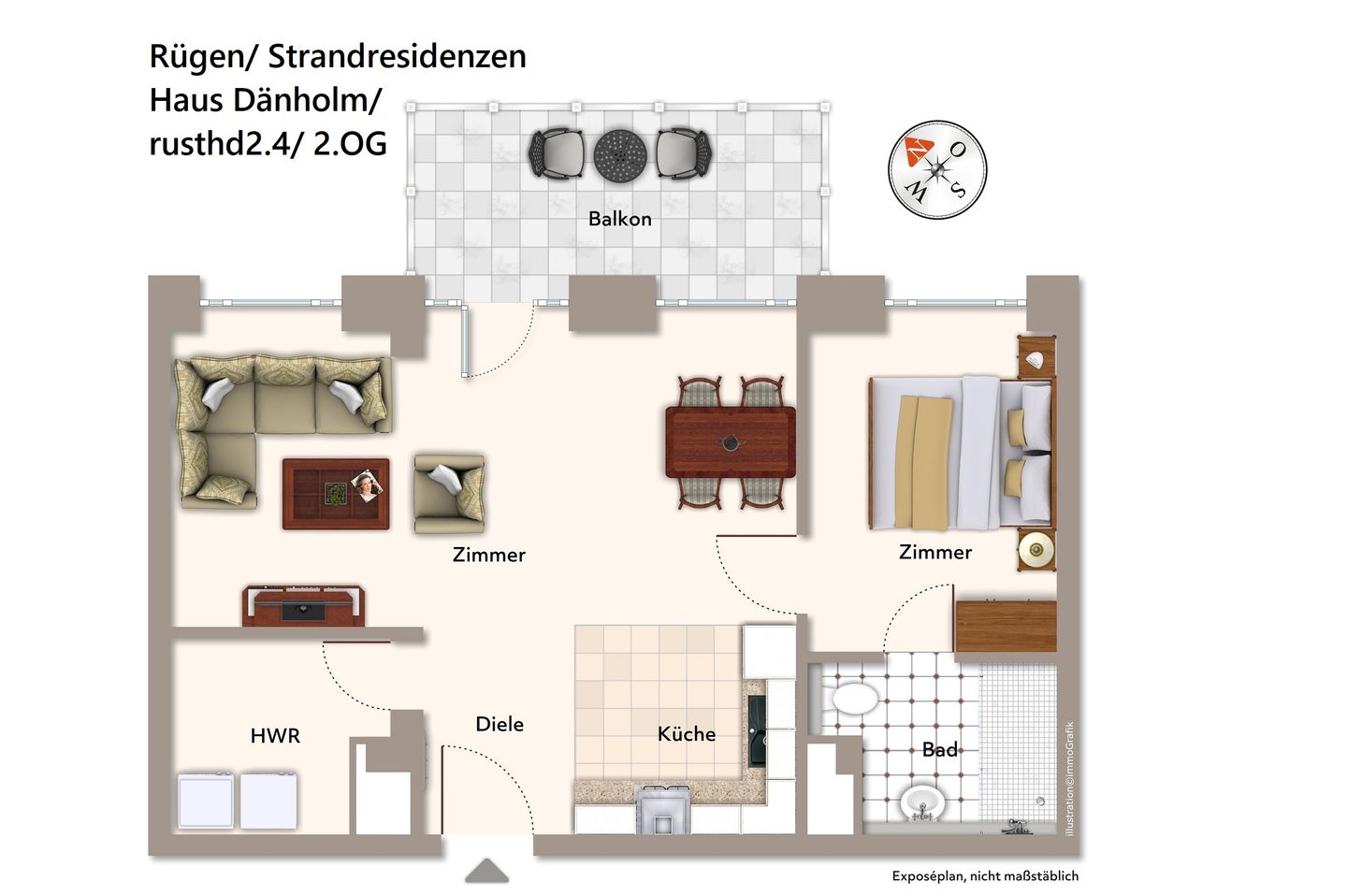 Strandresidenzen Binz-Prora Strandresidenzen Binz-Prora D2.4 Rügen - Grundriss