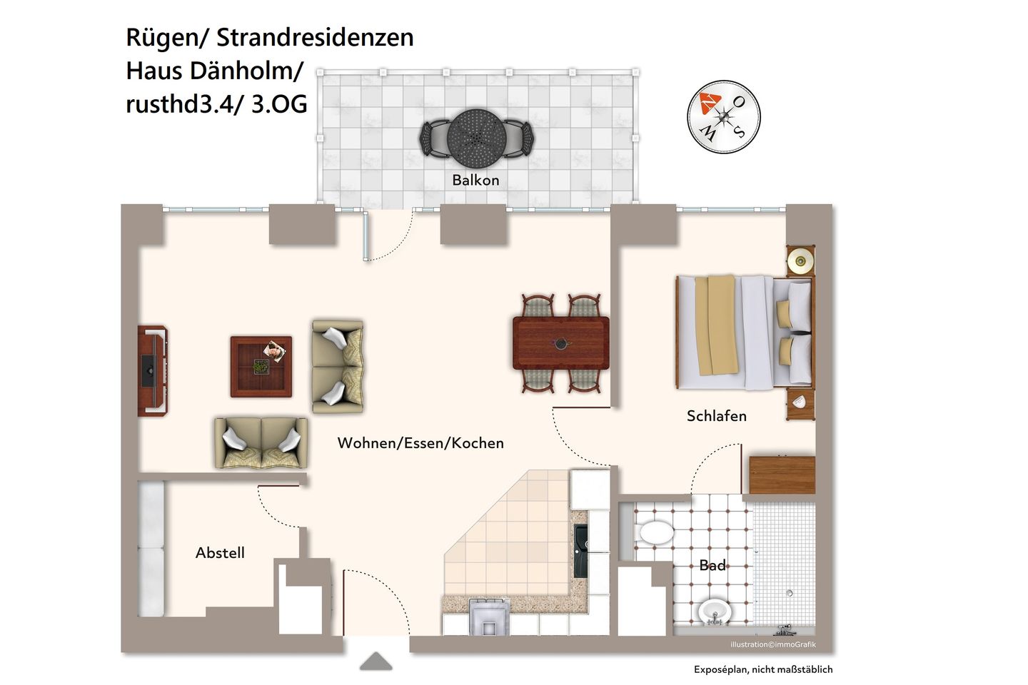 Strandresidenzen Binz-Prora Strandresidenzen Binz-Prora D3.4 Rügen - Grundriss