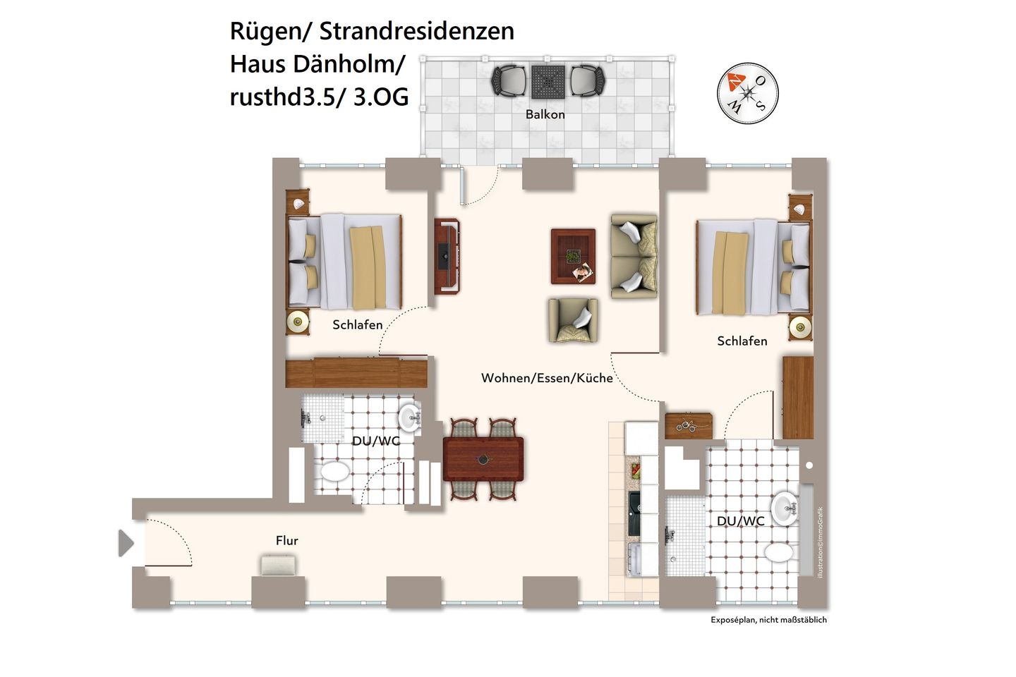 Strandresidenzen Binz-Prora Strandresidenzen Binz-Prora D3.5 Rügen - Grundriss