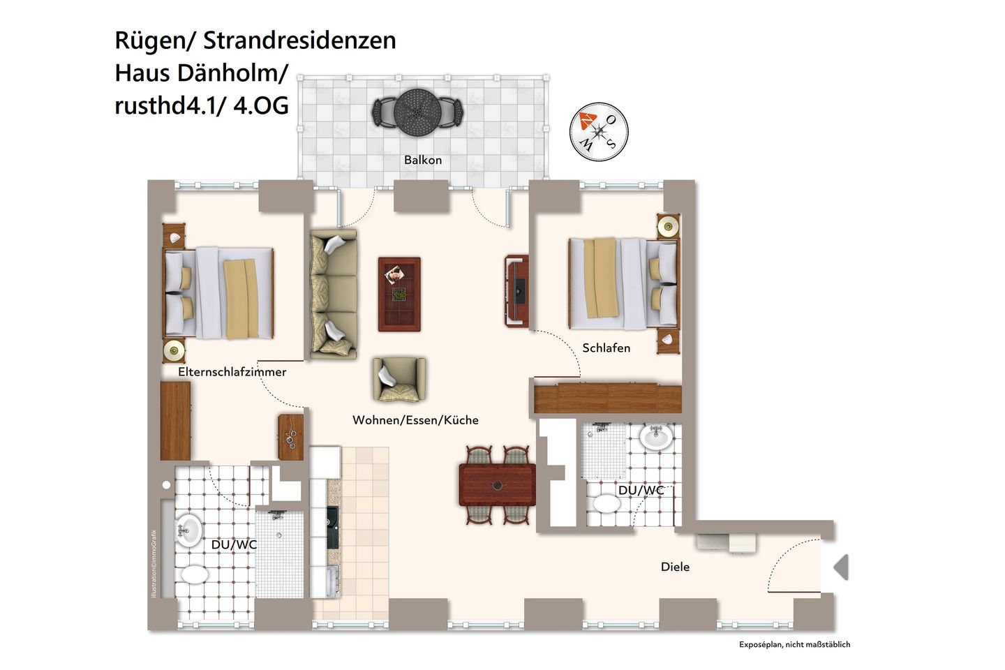 Strandresidenzen Binz-Prora Strandresidenzen Binz-Prora D4.1 Rügen - Grundriss