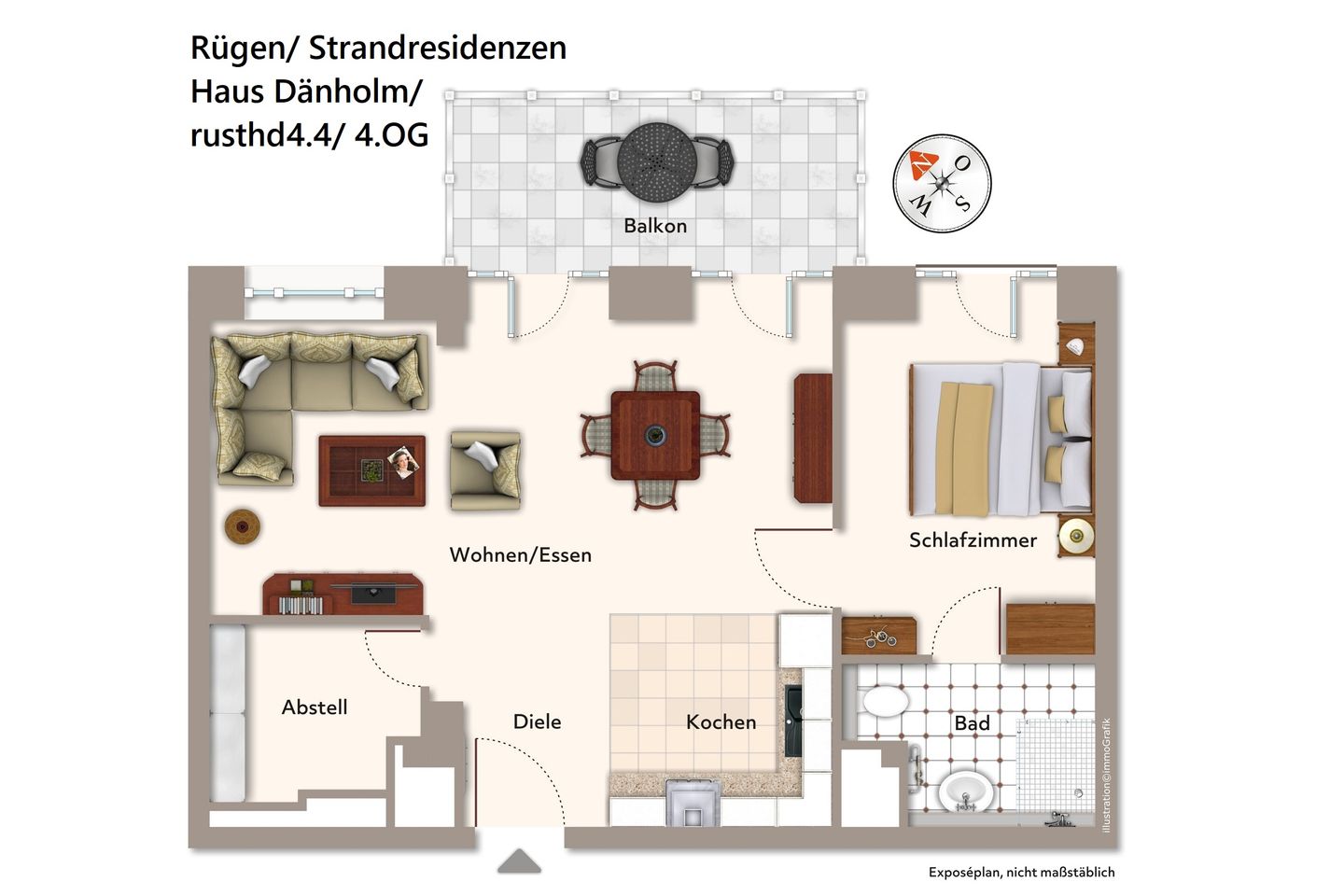 Strandresidenzen Binz-Prora Strandresidenzen Binz-Prora D4.4 Rügen - Grundriss