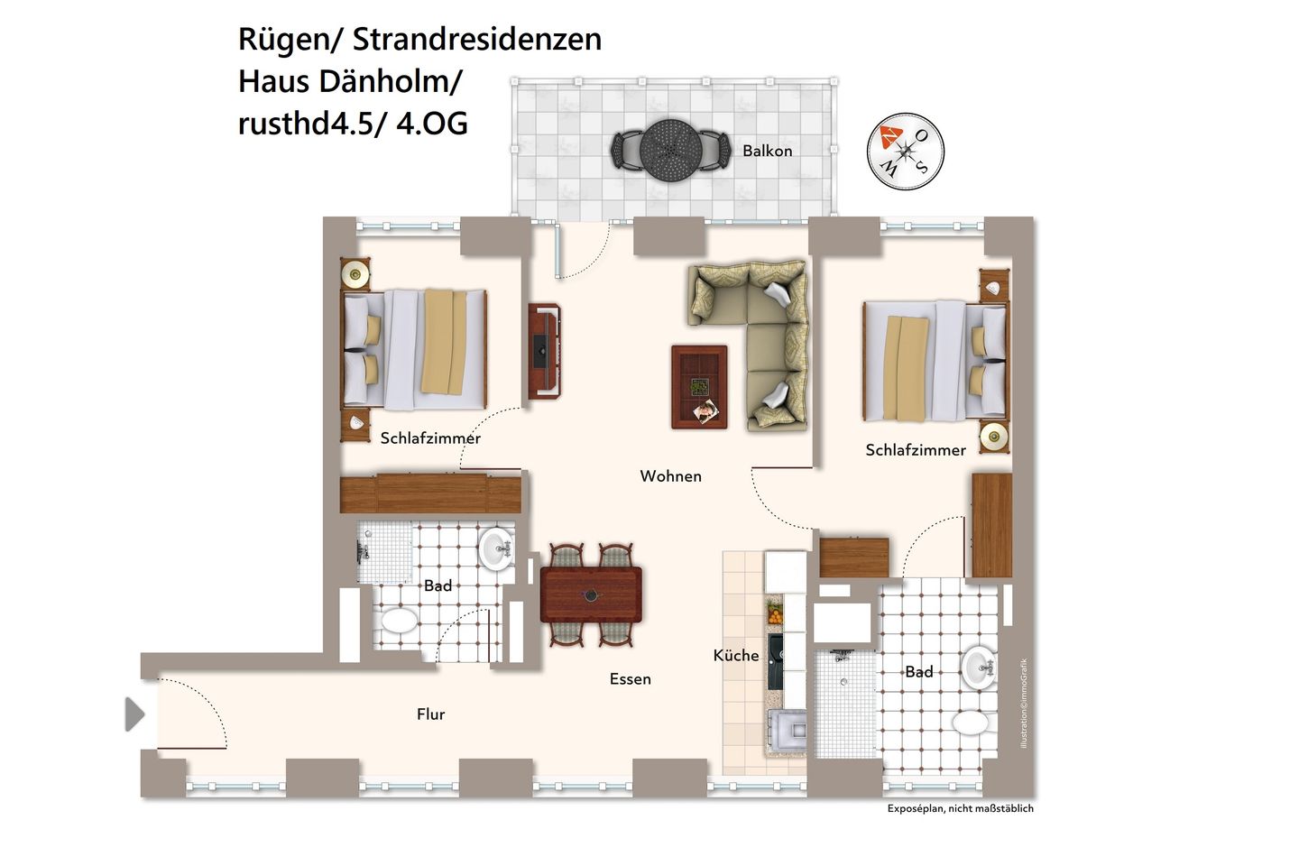 Strandresidenzen Binz-Prora Strandresidenzen Binz-Prora D4.5 Rügen - Grundriss