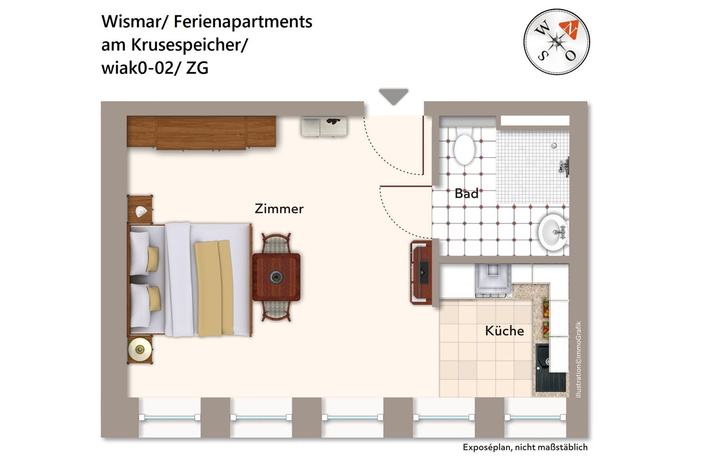 Ferienapartments am Krusespeicher Ferienapartments am Krusespeicher 0-02 Wismar - 