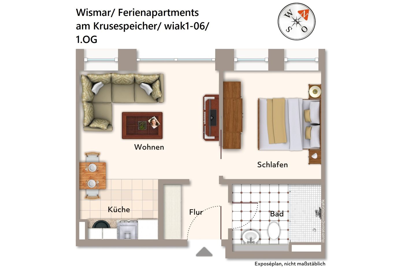Ferienapartments am Krusespeicher Ferienapartments am Krusespeicher 1-06 Wismar -