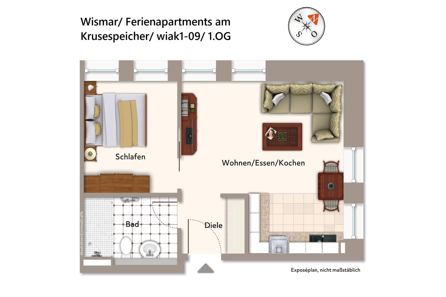 Ferienapartments am Krusespeicher Ferienapartments am Krusespeicher 1-09 Wismar -
