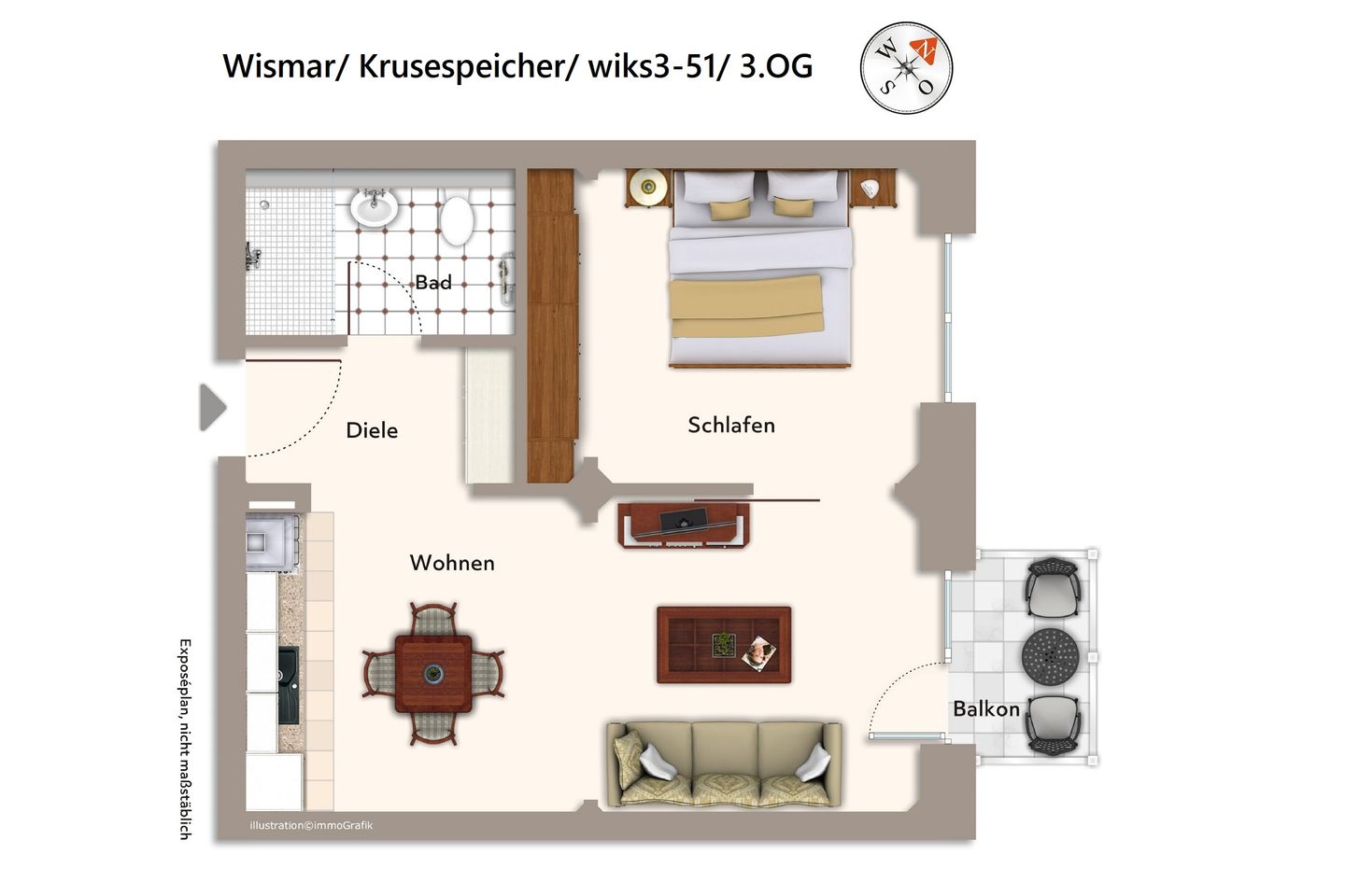 Krusespeicher Krusespeicher 3-51 Wismar - Grundriss