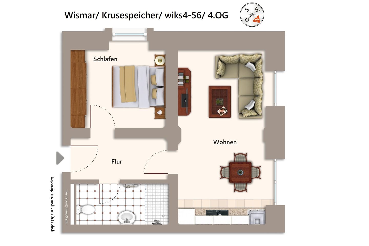 Krusespeicher Krusespeicher 4-56 Wismar - Grundriss
