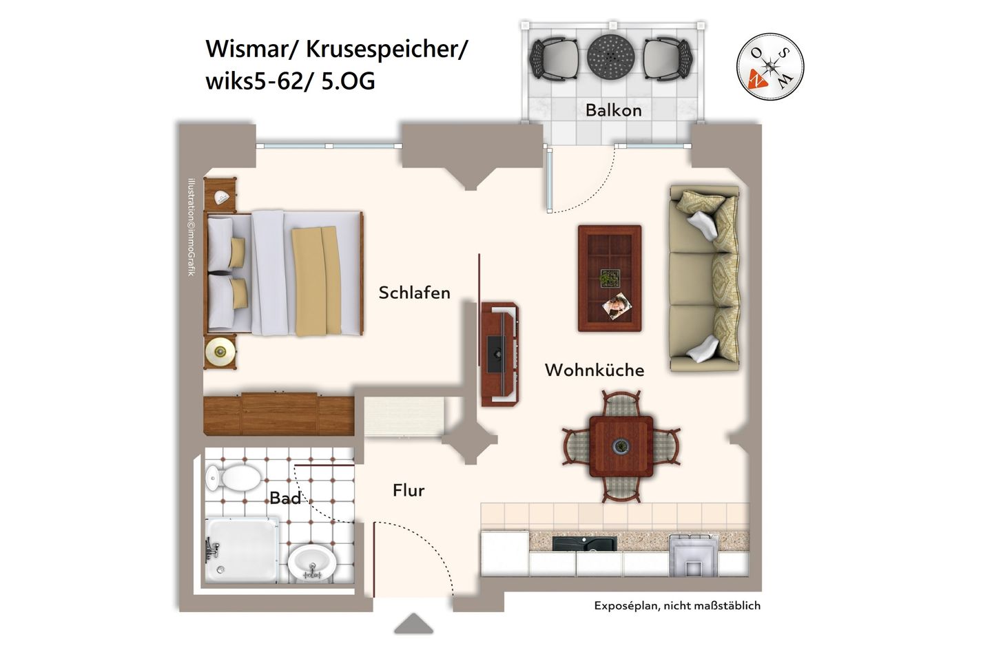 Krusespeicher Krusespeicher 5-62 Wismar - Grundriss