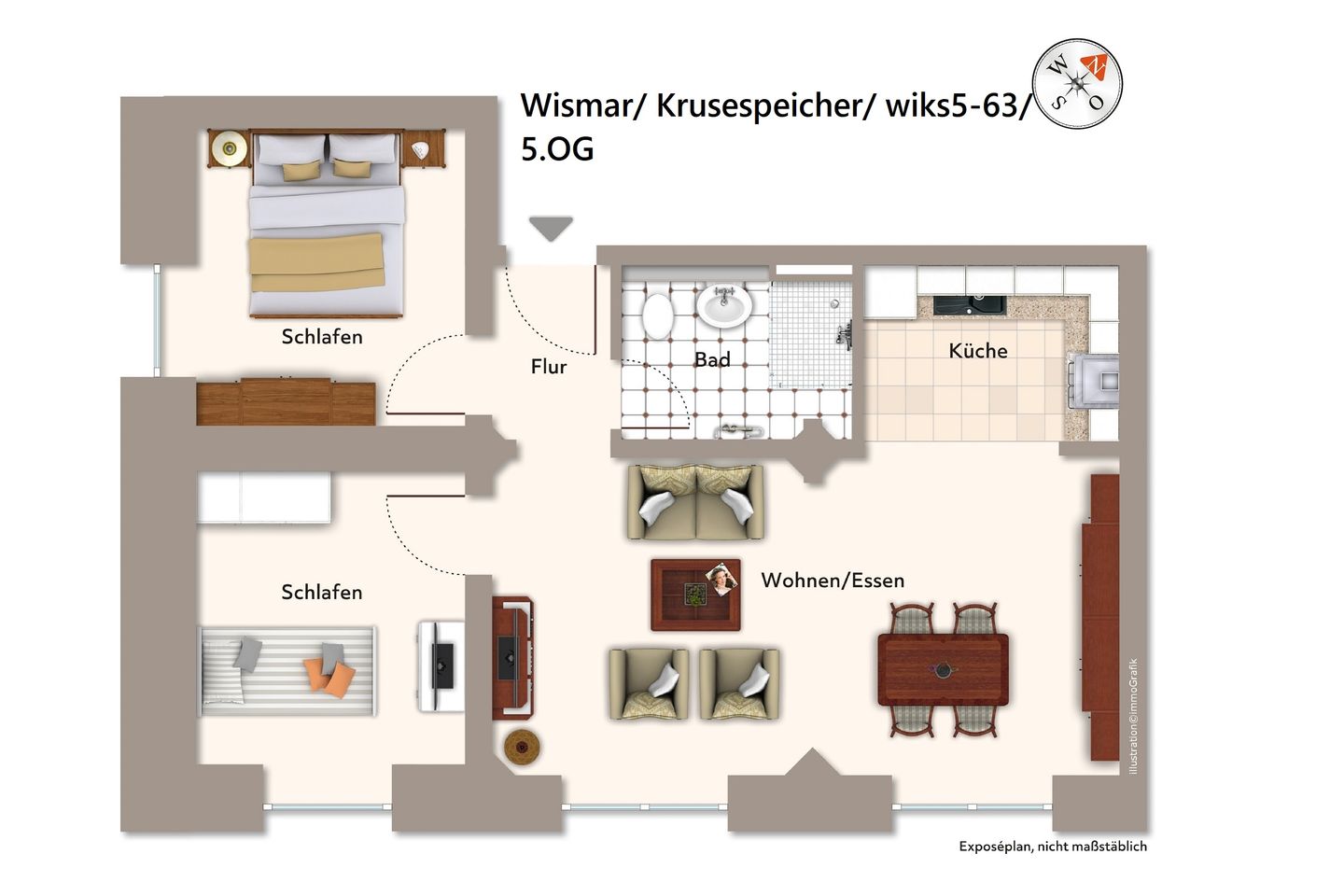 Krusespeicher Krusespeicher 5-63 Wismar - Grundriss