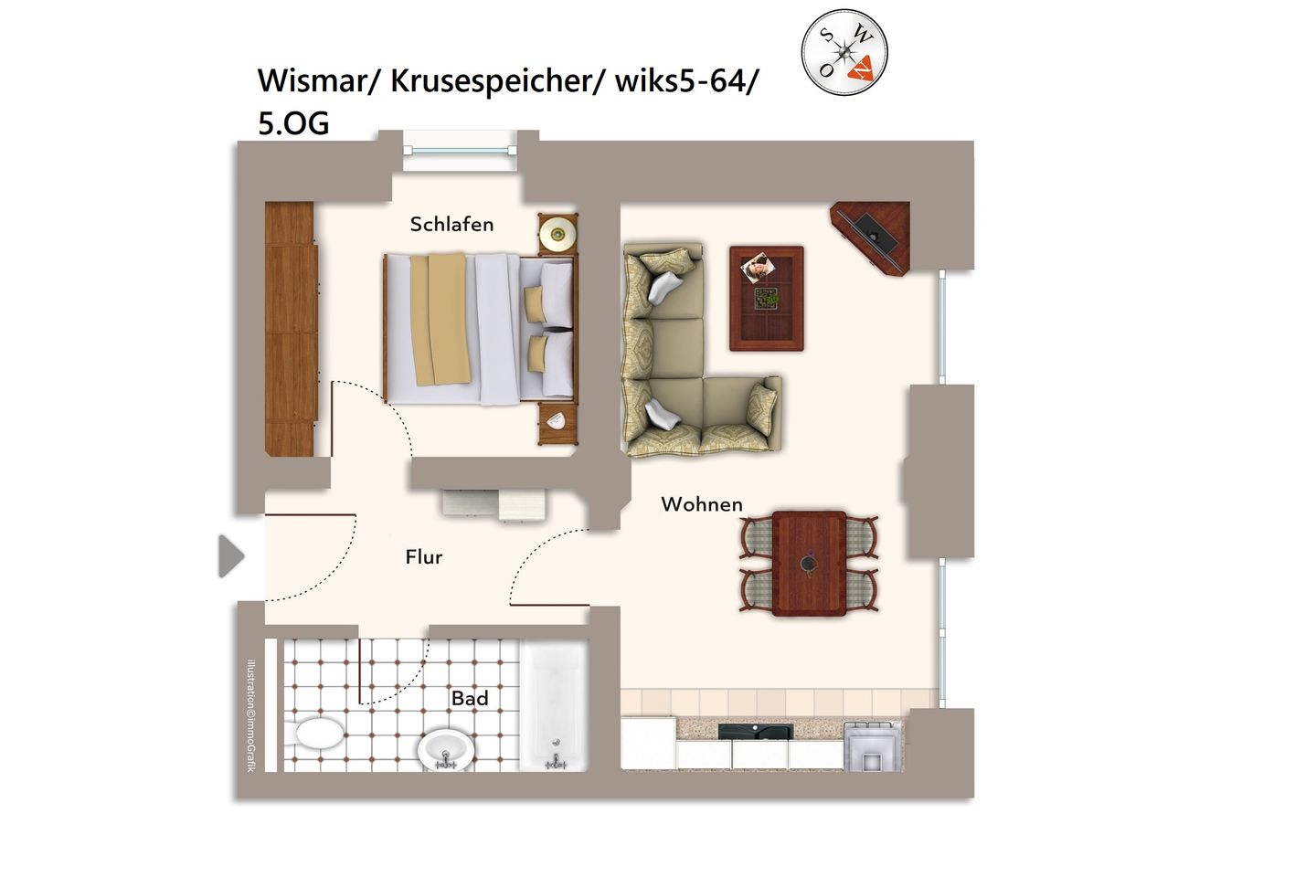Krusespeicher Krusespeicher 5-64 Wismar - Grundriss