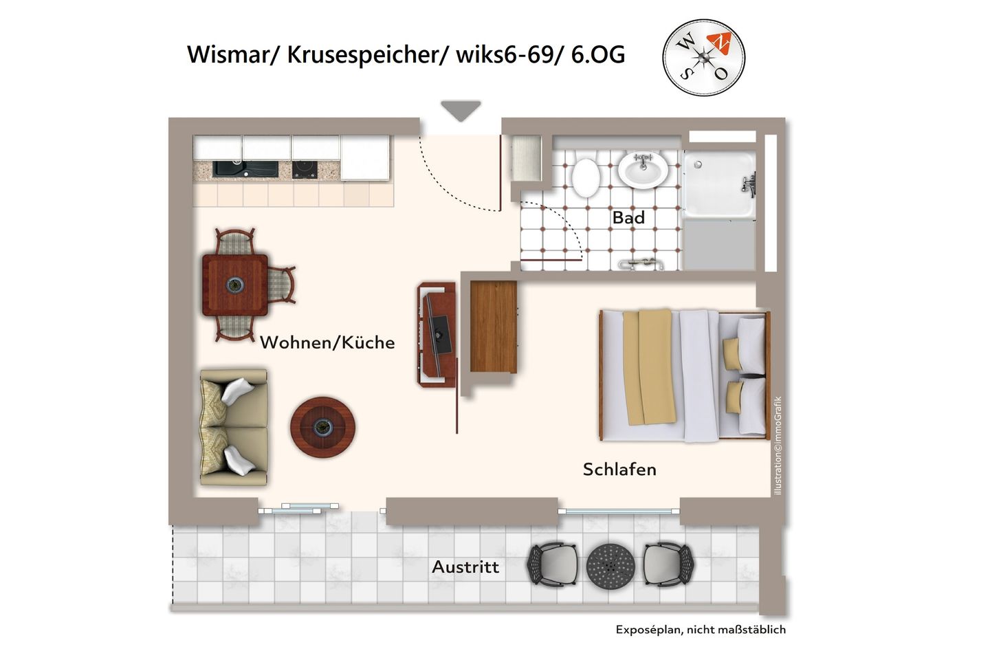 Krusespeicher Krusespeicher 6-69 Wismar - Grundriss