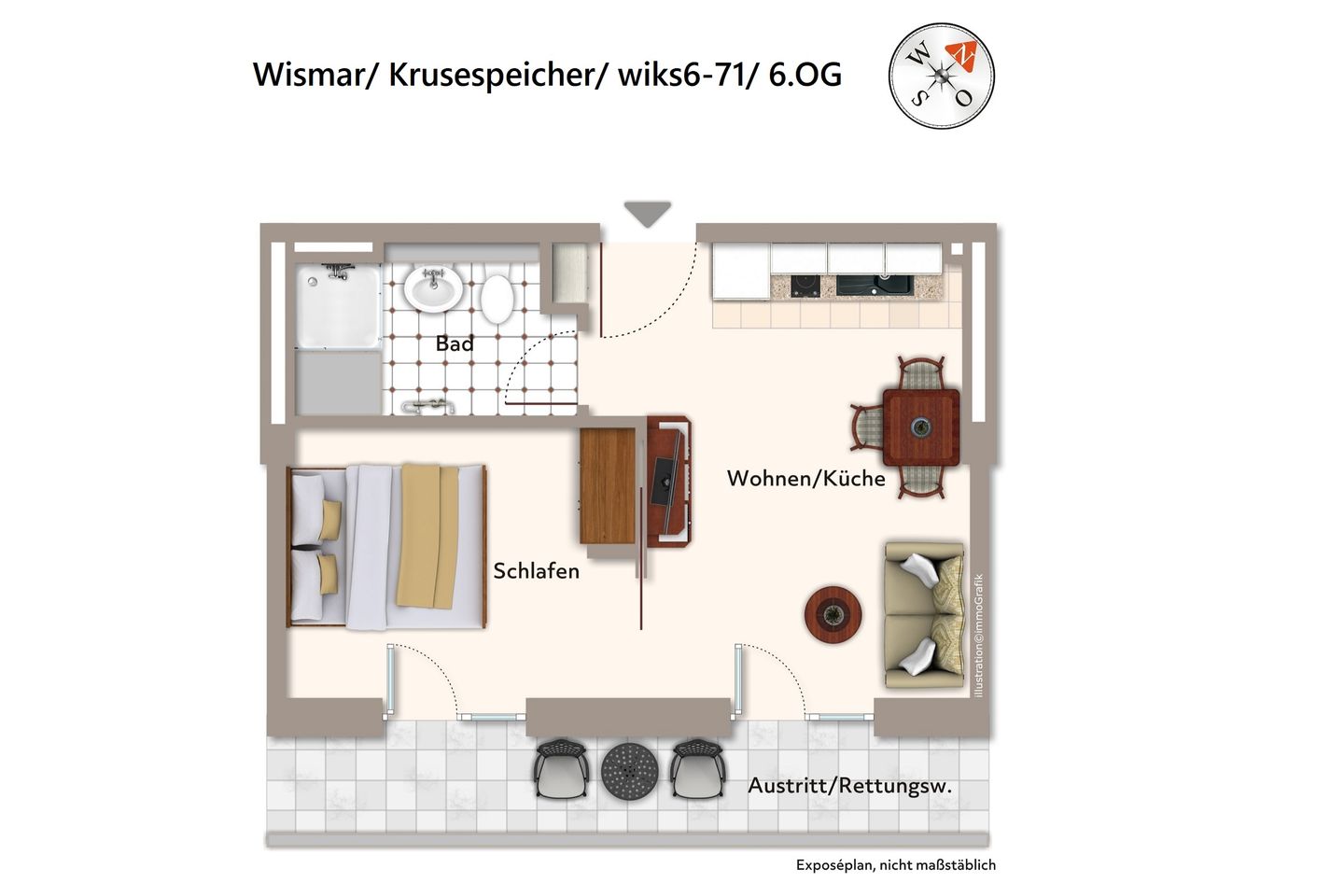 Krusespeicher Krusespeicher 6-71 Wismar - Grundriss