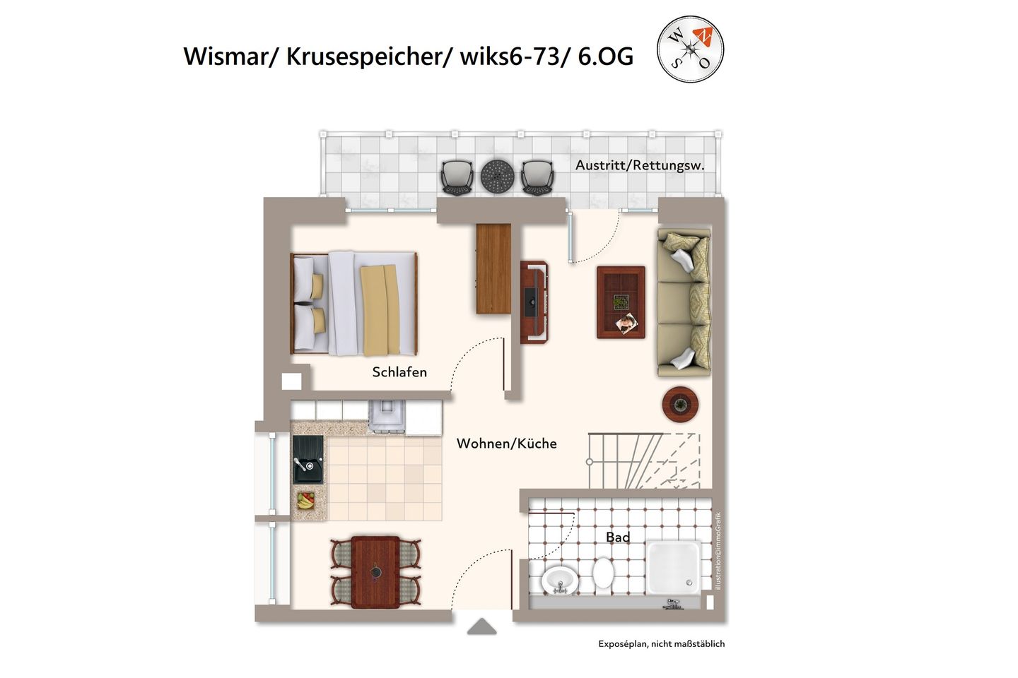 Krusespeicher Krusespeicher 6-73 Wismar - Grundriss