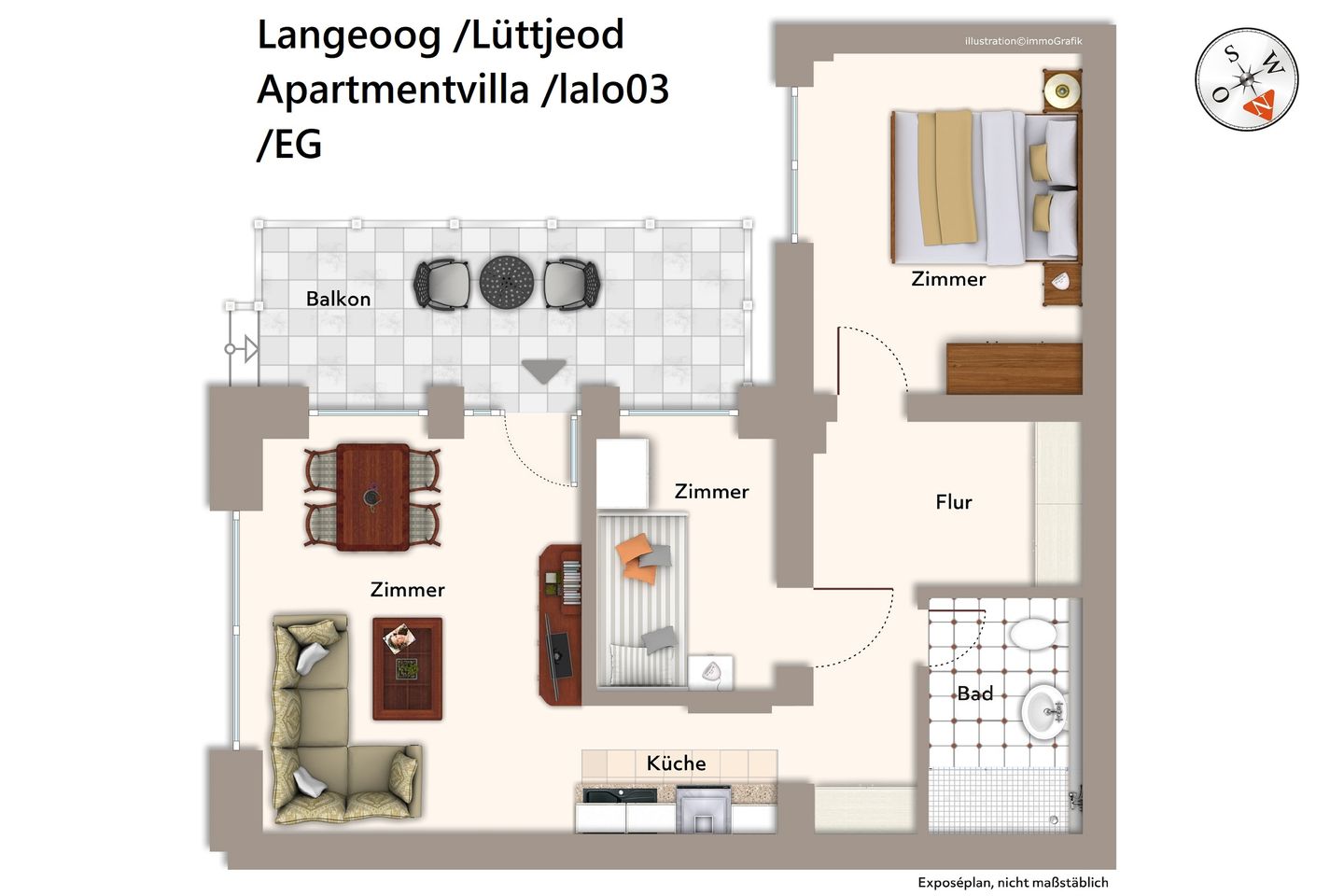 Lüttjeod Apartmentvilla Lüttjeod Apartmentvilla 03 Langeoog - Grundriss