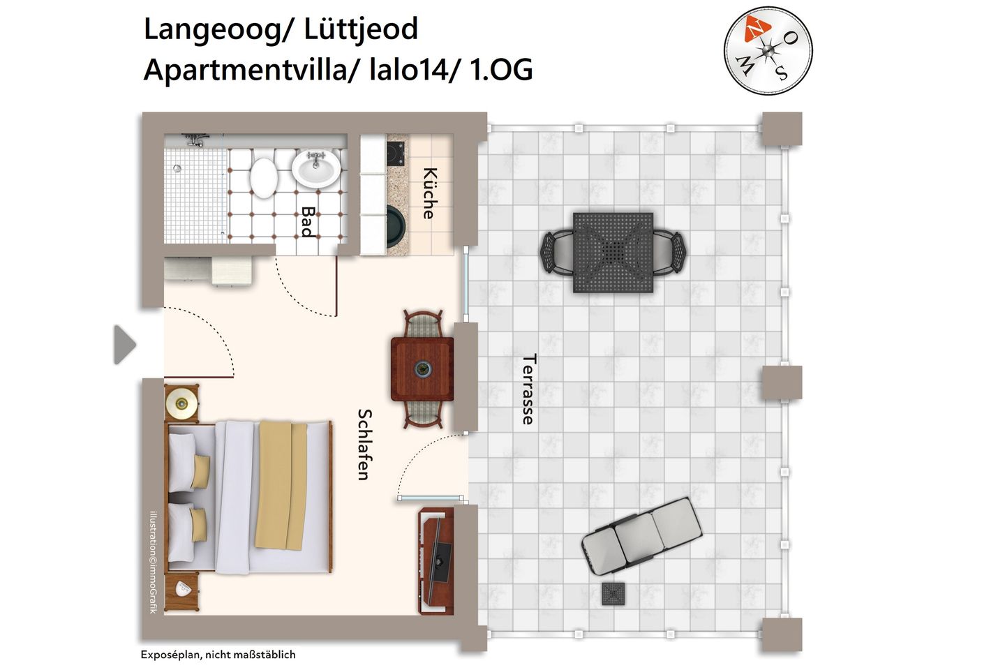 Lüttjeod Apartmentvilla Lüttjeod Apartmentvilla 14 Langeoog - Grundriss