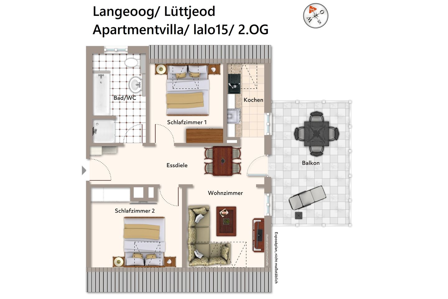 Lüttjeod Apartmentvilla Lüttjeod Apartmentvilla 15 Langeoog - Grundriss