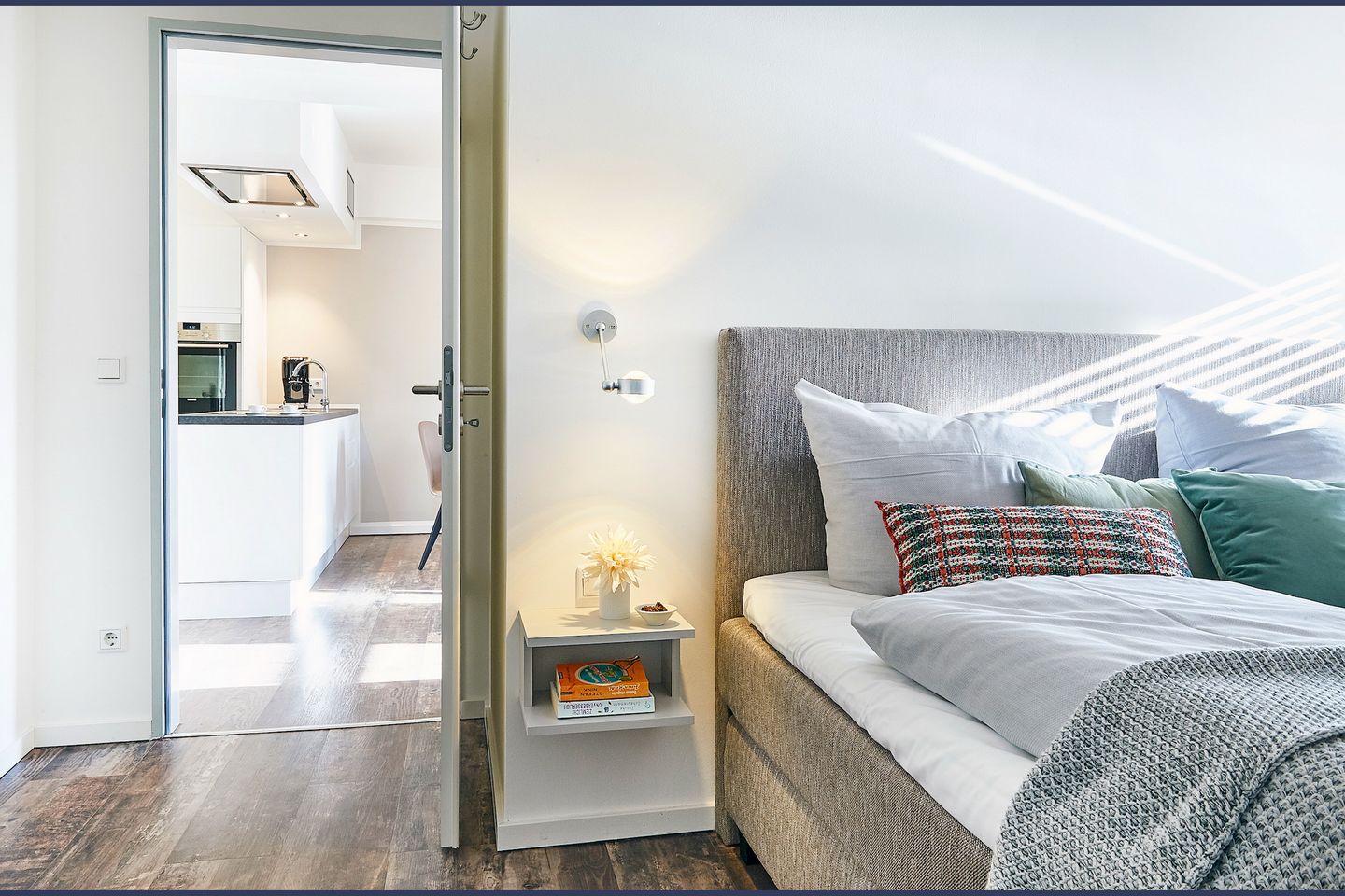 Ohlerich Speicher Ohlerich Speicher 3-18 Wismar - Schlafzimmer mit Doppelbett