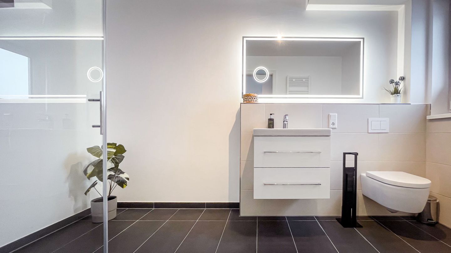 Gebirgsresort Ferienwohnung Schanzenblick Winterberg - Badezimmer