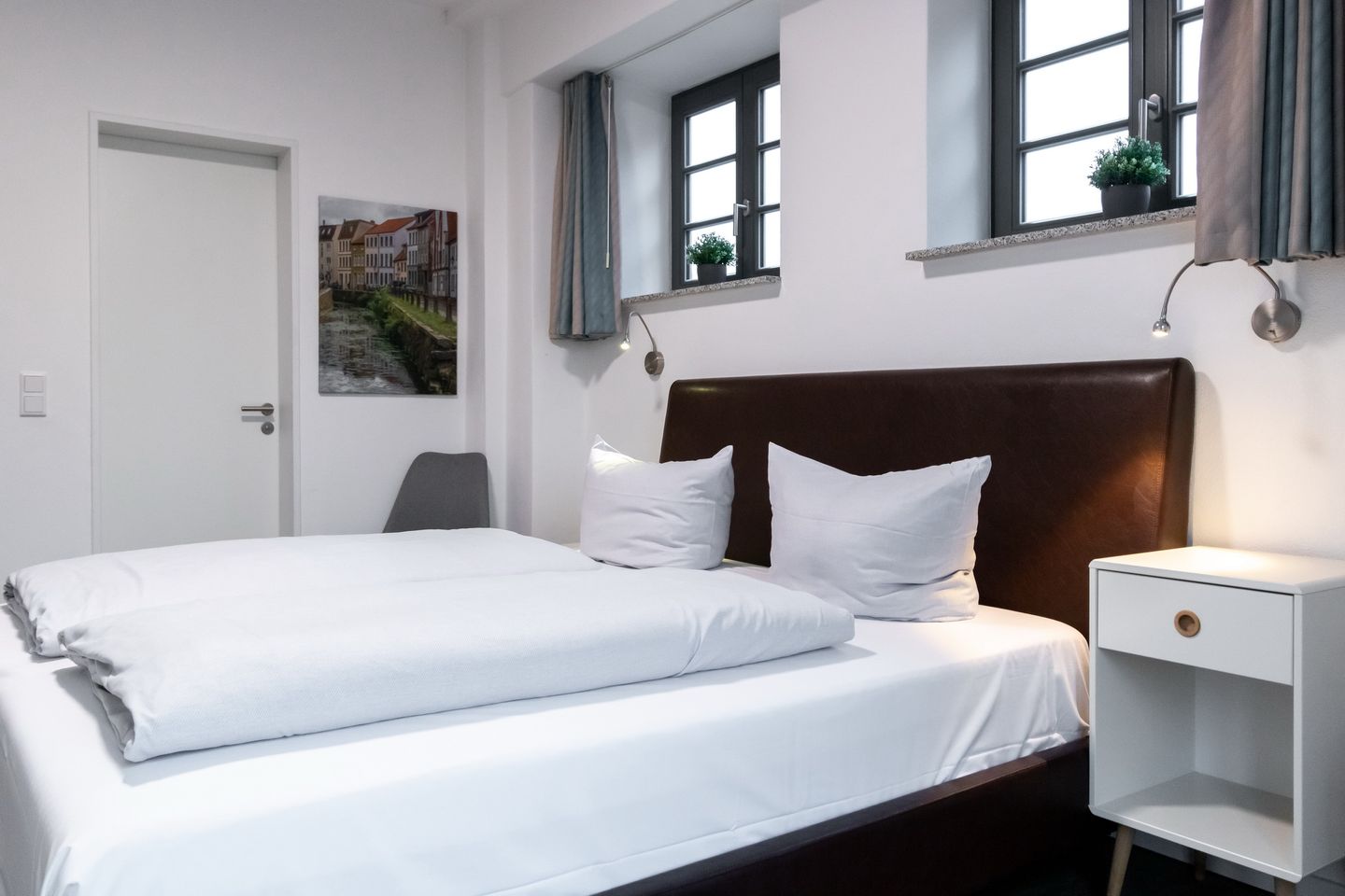 Ohlerich Speicher Ohlerich Speicher 1-01 Wismar - Schlafzimmer mit Doppelbett