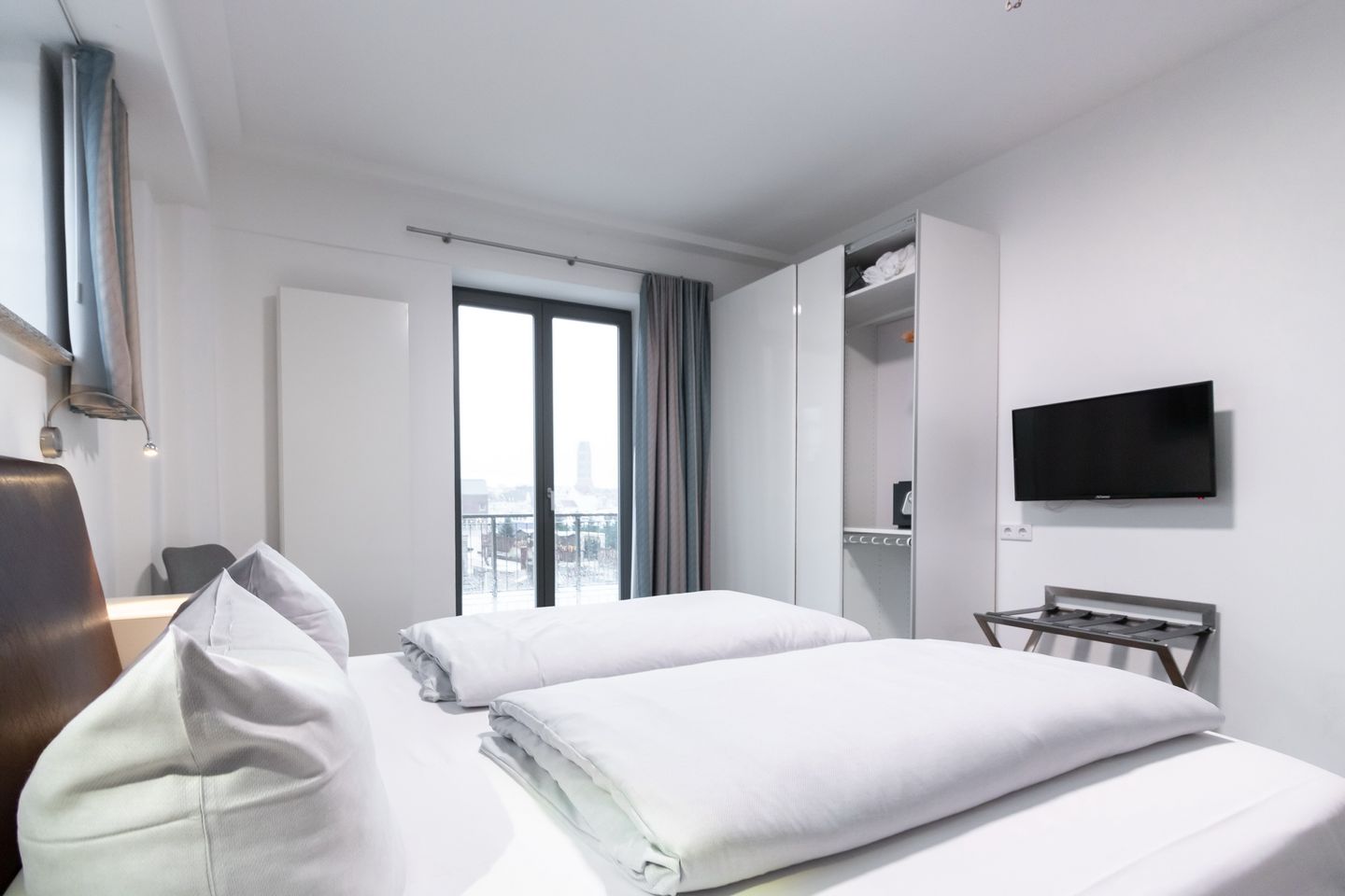 Ohlerich Speicher Ohlerich Speicher 1-01 Wismar - Schlafzimmer mit Doppelbett