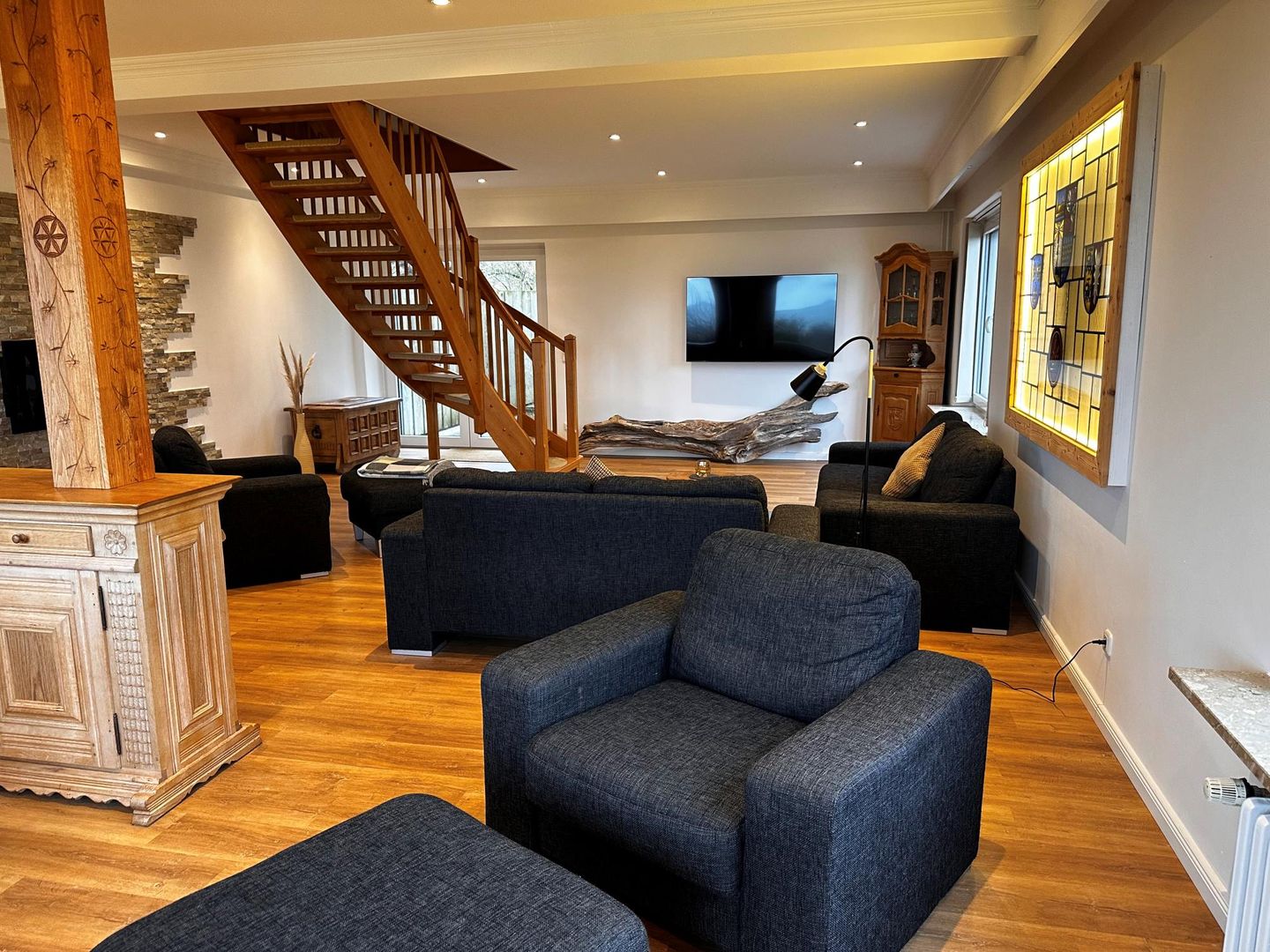 Haus Waasfrees Haushälfte Habel Mehrgenerationenhaus mit Meerblick direkt am Wasser mit Terrasse und Garten Steenodde auf Amrum - 