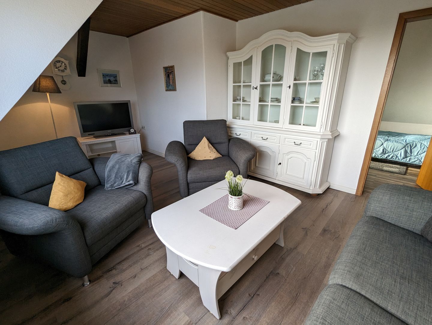 Haus Dorfschmiede Whg. Ankerplatz Alkersum - Wohnzimmer