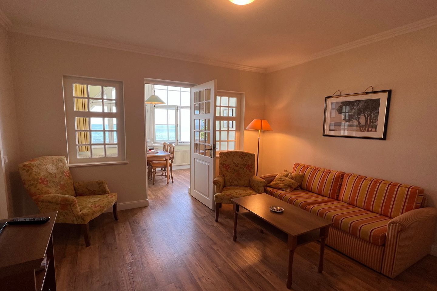 Seehof Seehof 33 Usedom - Wohn-Essbereich mit Couch