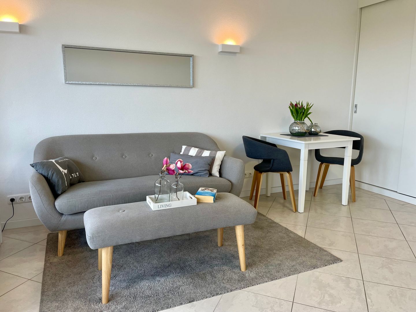 Haus Kampbarg Suite 2-Meer-Blick Kampen - Wohnzimmer