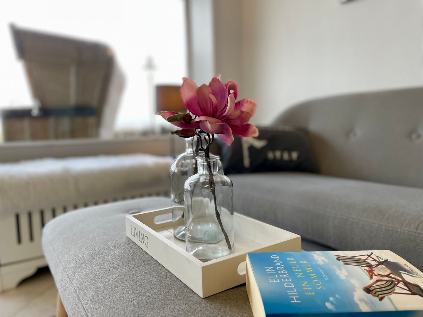 Haus Kampbarg Suite 2-Meer-Blick Kampen - Wohnzimmer