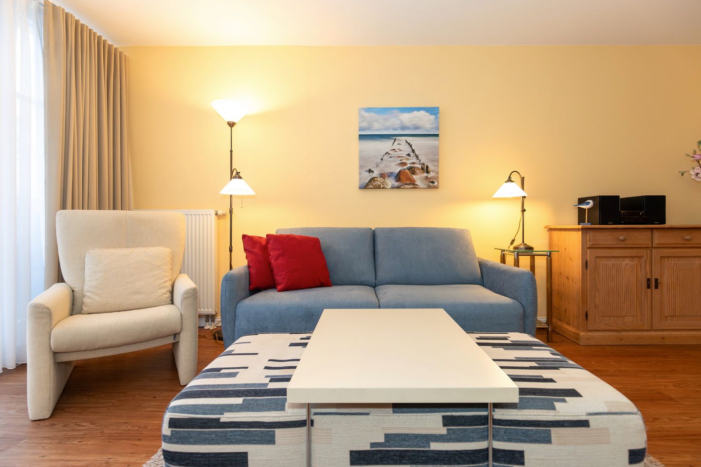 Meeresblick Meeresblick 205 Kühlungsborn - Wohn-Essbereich mit Couch