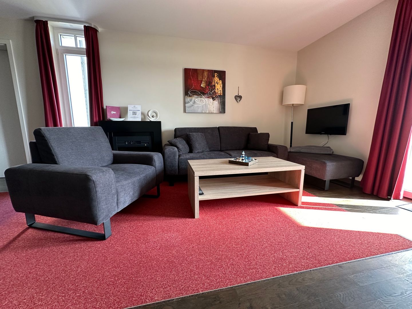 Resort Deichgraf Resort Deichgraf 31-04 Wremen - Wohn-Essbereich mit Couch