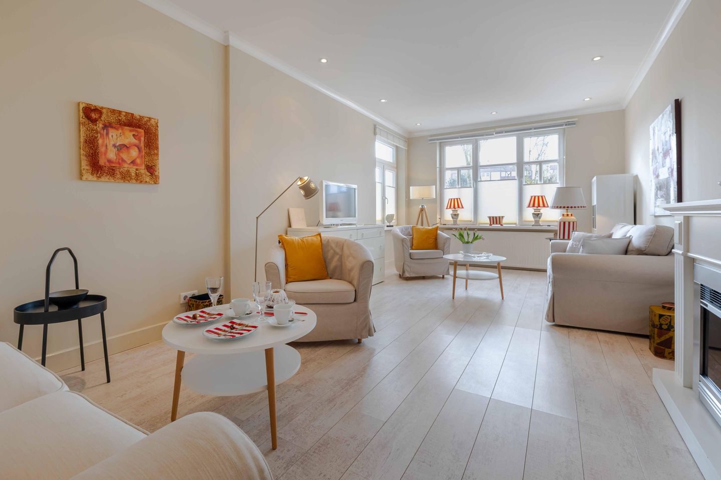 Villa Frische Brise 2 Seepferdchen Westerland - Wohnzimmer