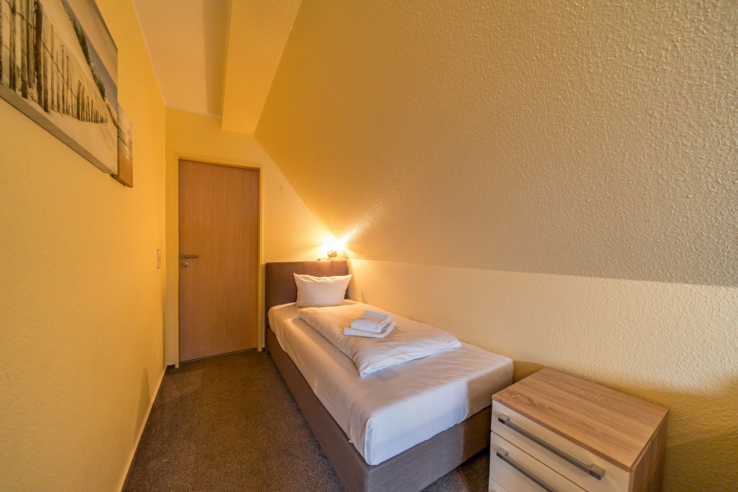 Hus Strandkieker Hus Strandkieker 04 Schillig - Schlafzimmer mit zwei Einzelbetten