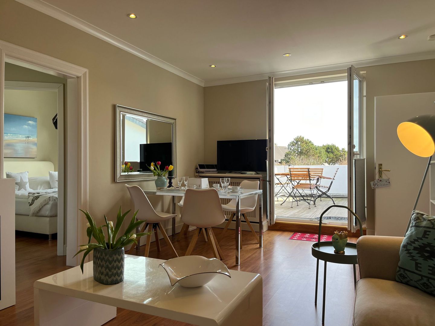 Villa Frische Brise 5 Herzmuschel Westerland - Wohnzimmer