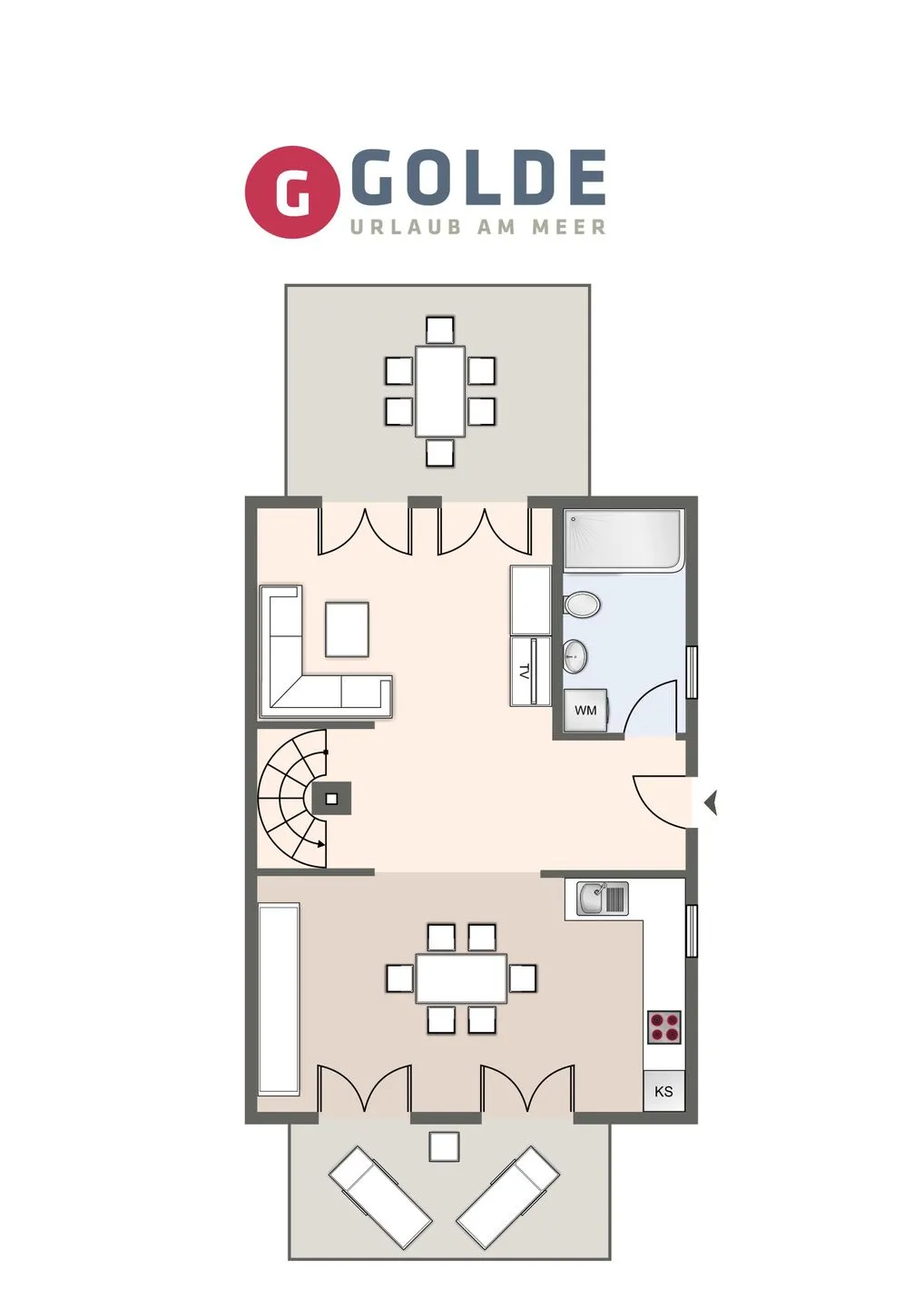 Reetdachhaus Dünennest Reetdachhaus Dünennest SPO Boehl - Grundriss