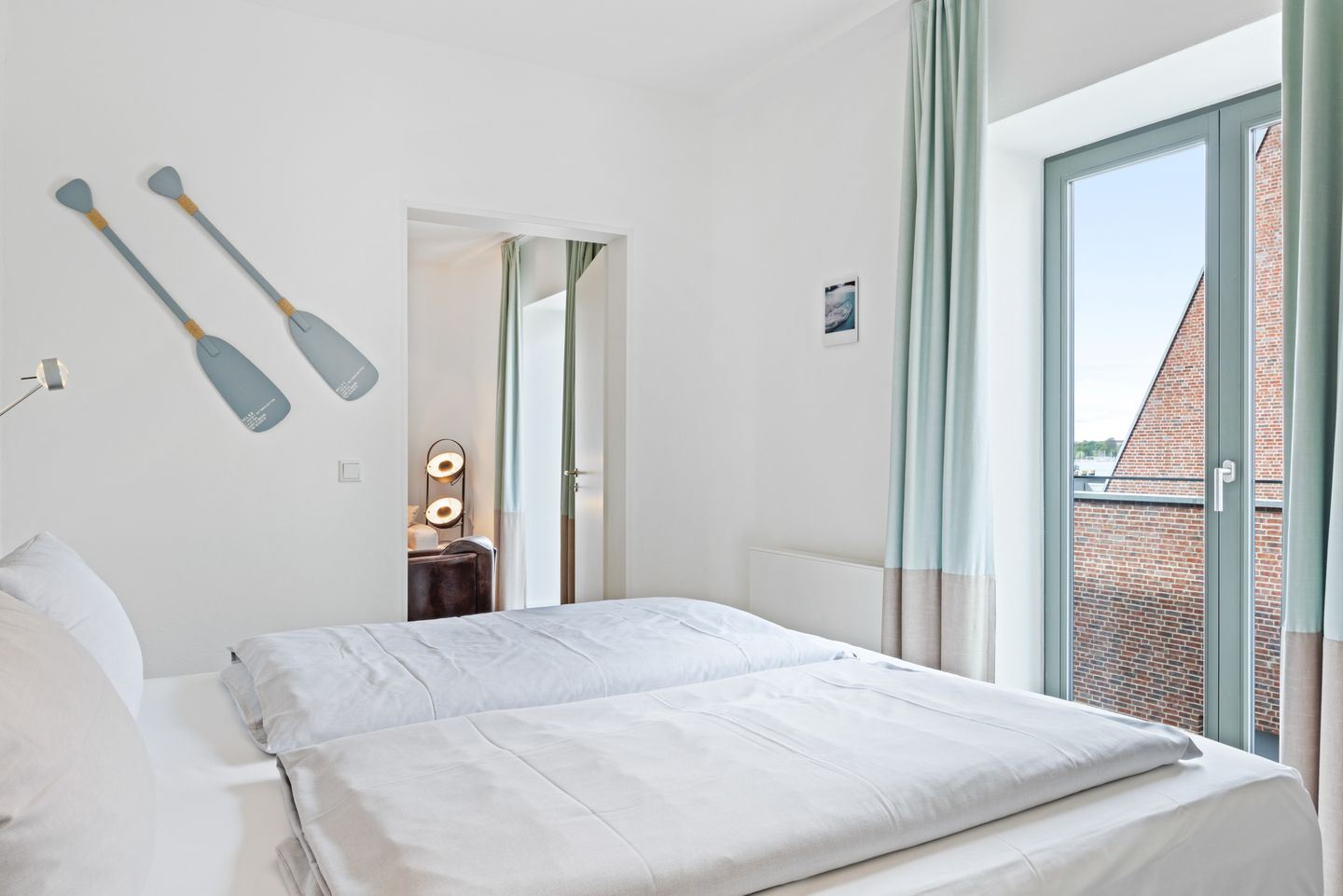 Ohlerich Speicher Ohlerich Speicher 1-06 Wismar - Schlafzimmer mit Doppelbett