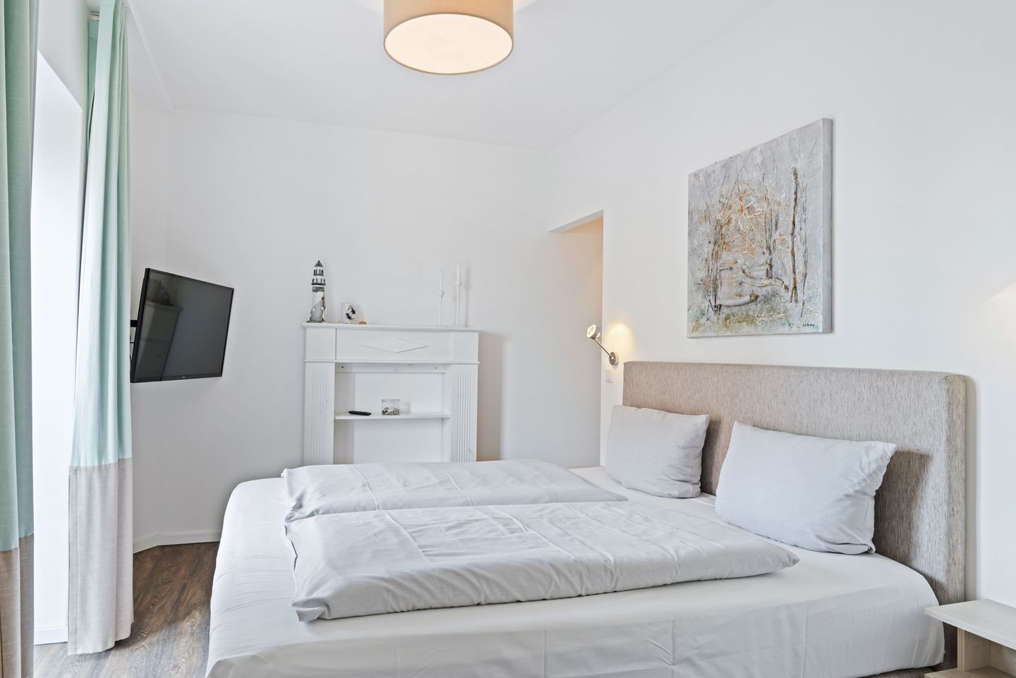 Ohlerich Speicher Ohlerich Speicher 1-06 Wismar - Schlafzimmer mit Doppelbett