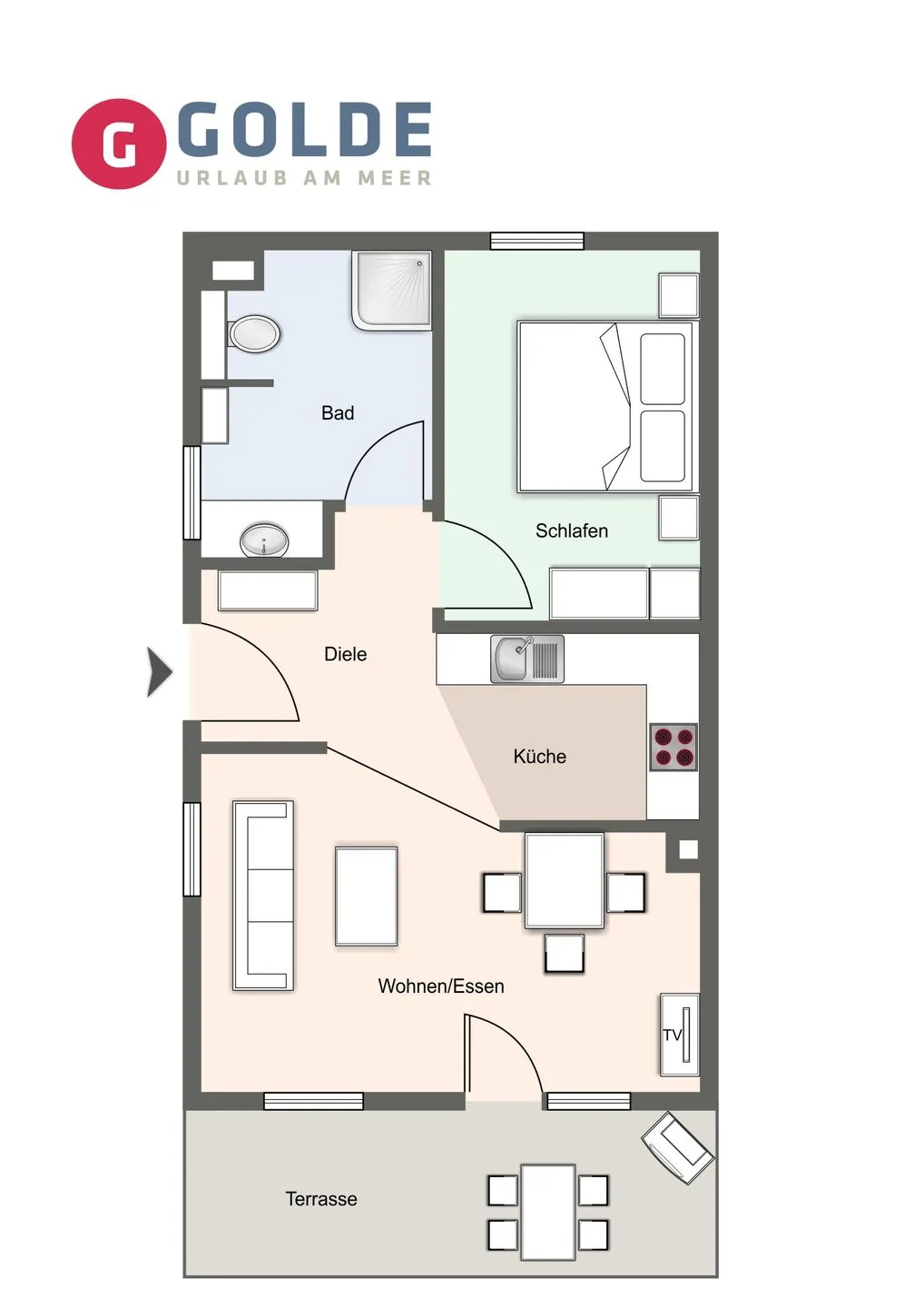 Buhne Buhne 1 SPO Ording - Grundriss
