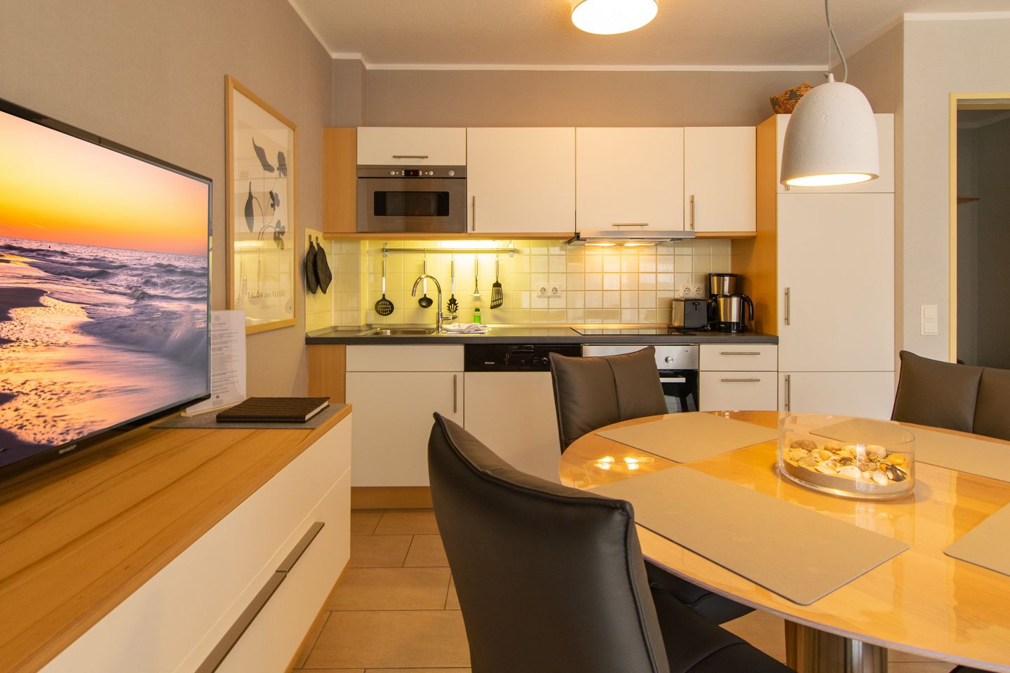 Inselstrand Inselstrand 119 Usedom - Wohn-Essbereich mit Couch