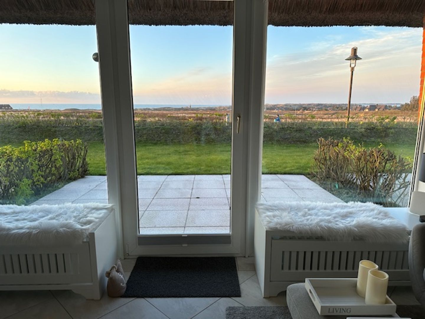 Haus Kampbarg Suite 2-Meer-Blick Kampen - Wohnzimmer