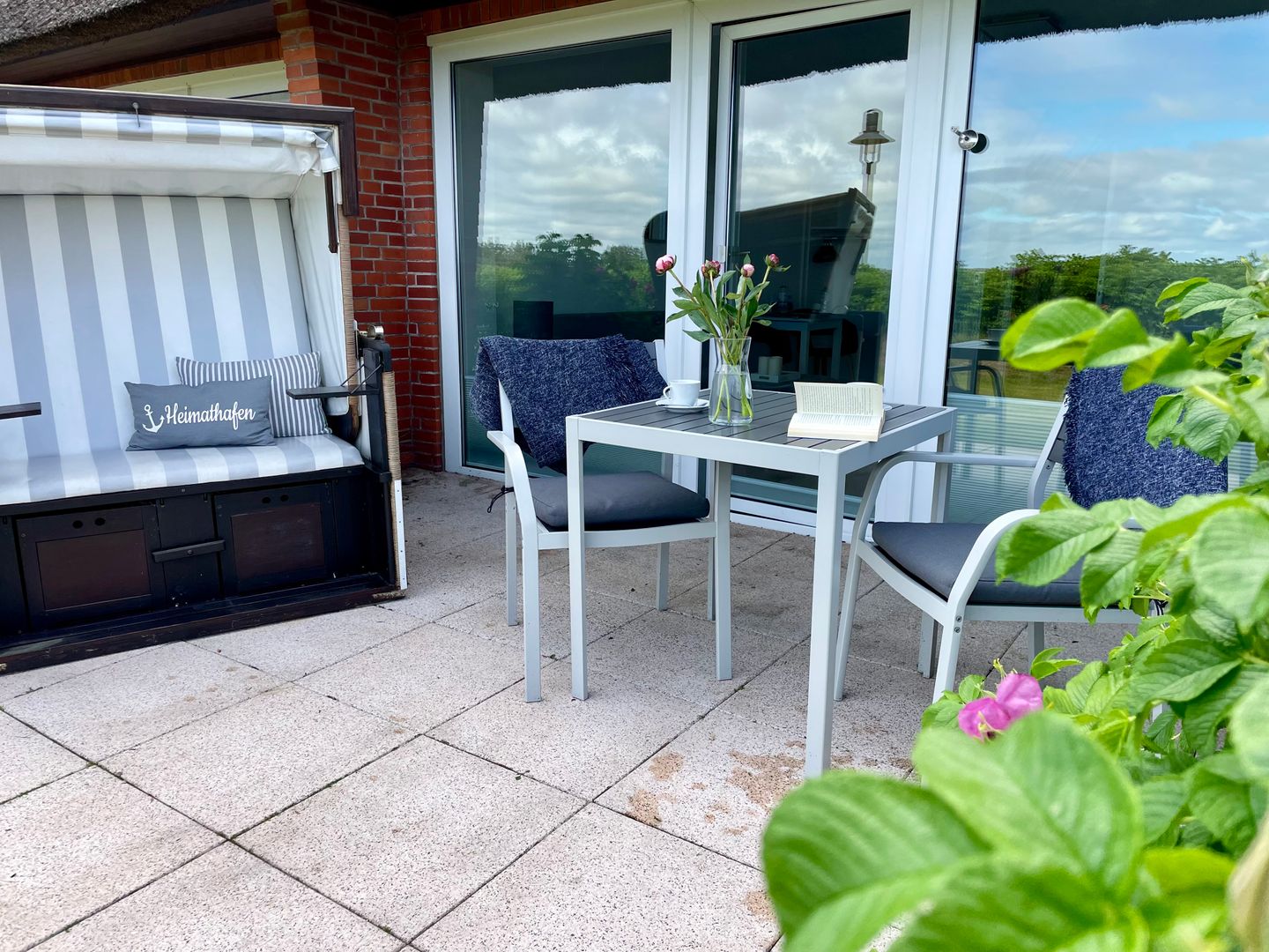 Haus Kampbarg Suite 2-Meer-Blick Kampen - Terrasse